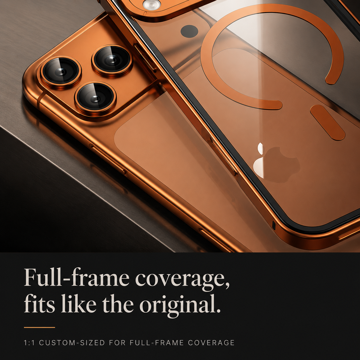 Premium iPhone Case MagSafe Compatible Aluminum Frame with HD Acrylic Back, Camera Lens Protection, Secure Grip, Shockproof Build and Scratch Resistant Design