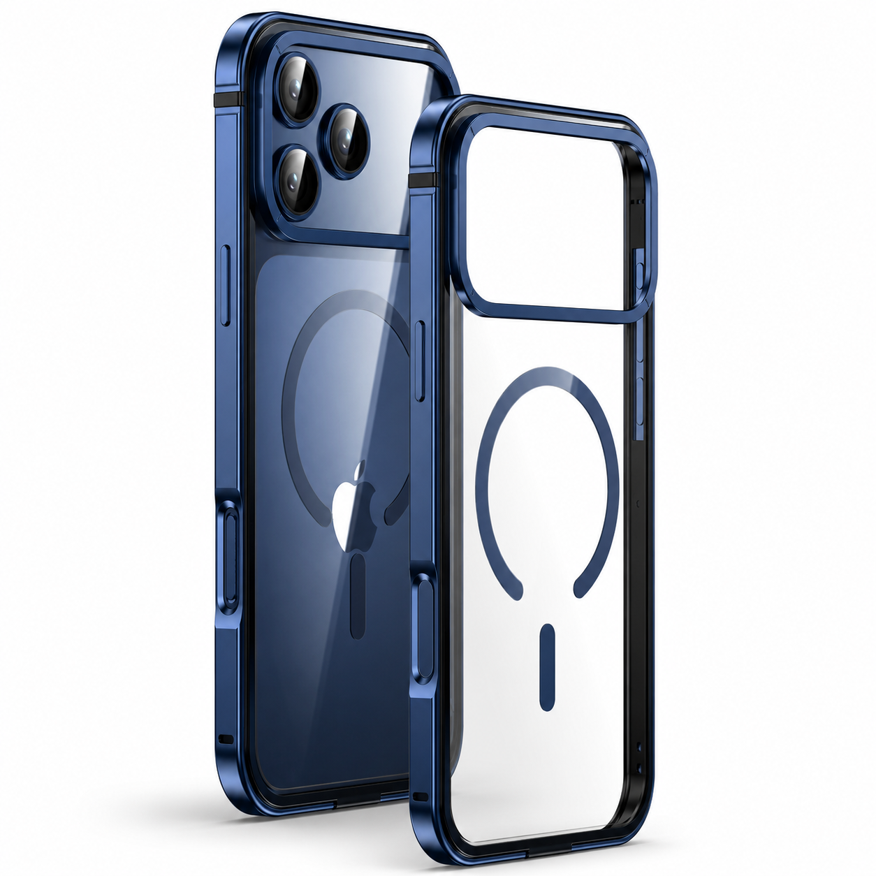 Premium iPhone Case MagSafe Compatible Aluminum Frame with HD Acrylic Back, Camera Lens Protection, Secure Grip, Shockproof Build and Scratch Resistant Design