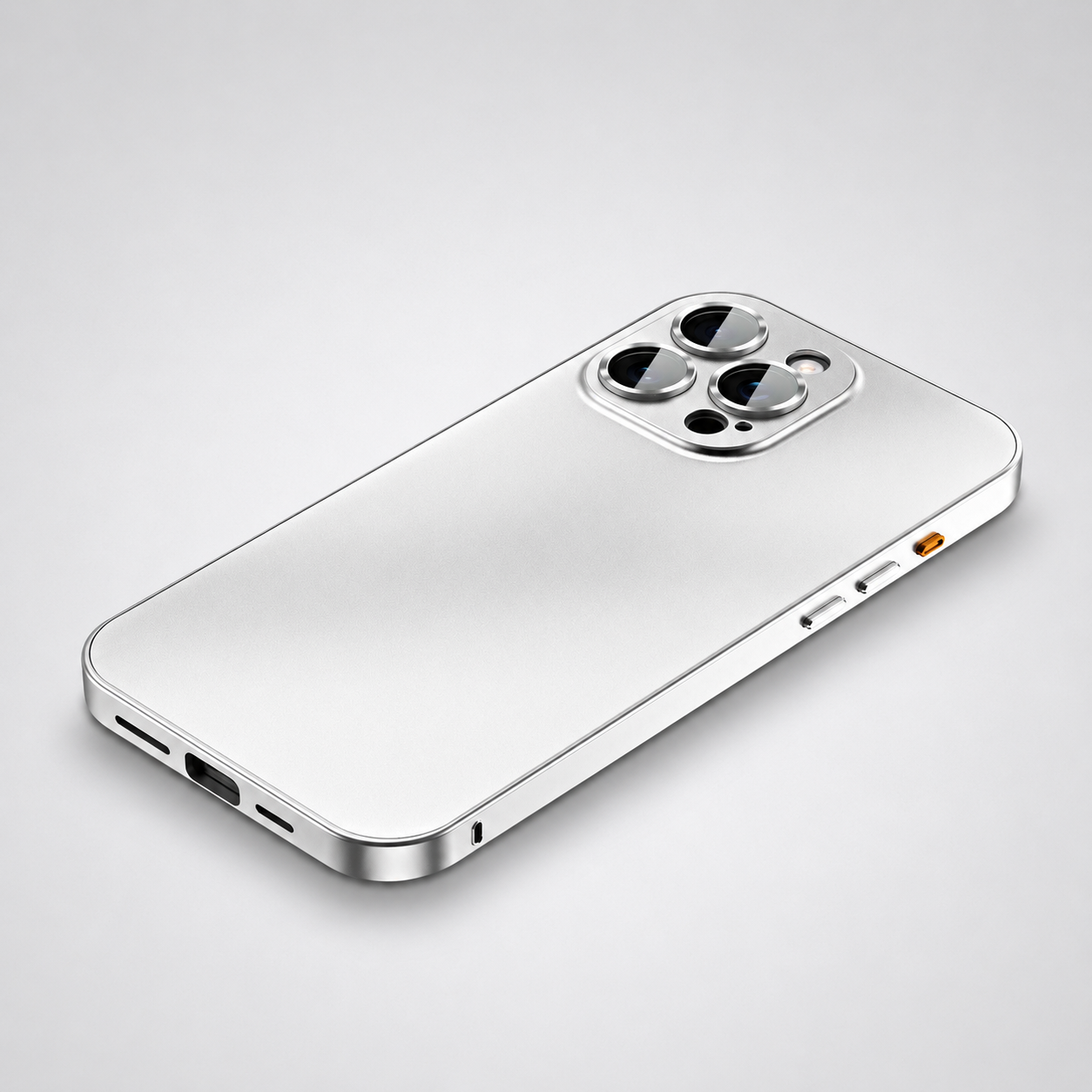 Premium iPhone Case MagSafe Compatible Aluminum Metal Frame Protective Cover Camera Lens Protection Shockproof Slim Lightweight PC Back Design