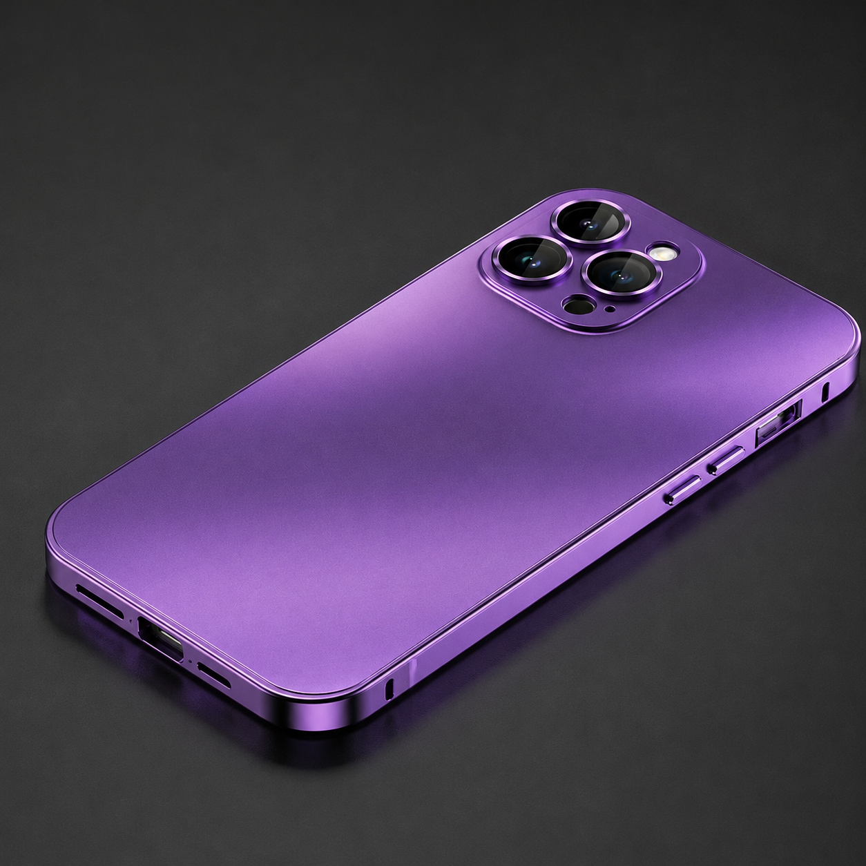 Premium iPhone Case MagSafe Compatible Aluminum Metal Frame Protective Cover Camera Lens Protection Shockproof Slim Lightweight PC Back Design