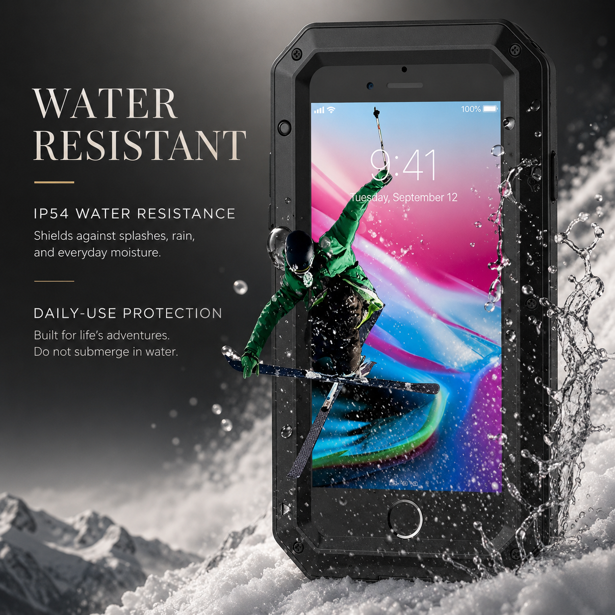 Premium iPhone Case MagSafe Compatible Aluminum Metal Frame Protective Cover Tempered Glass Screen Camera Lens Protection Waterproof Shockproof Full Body