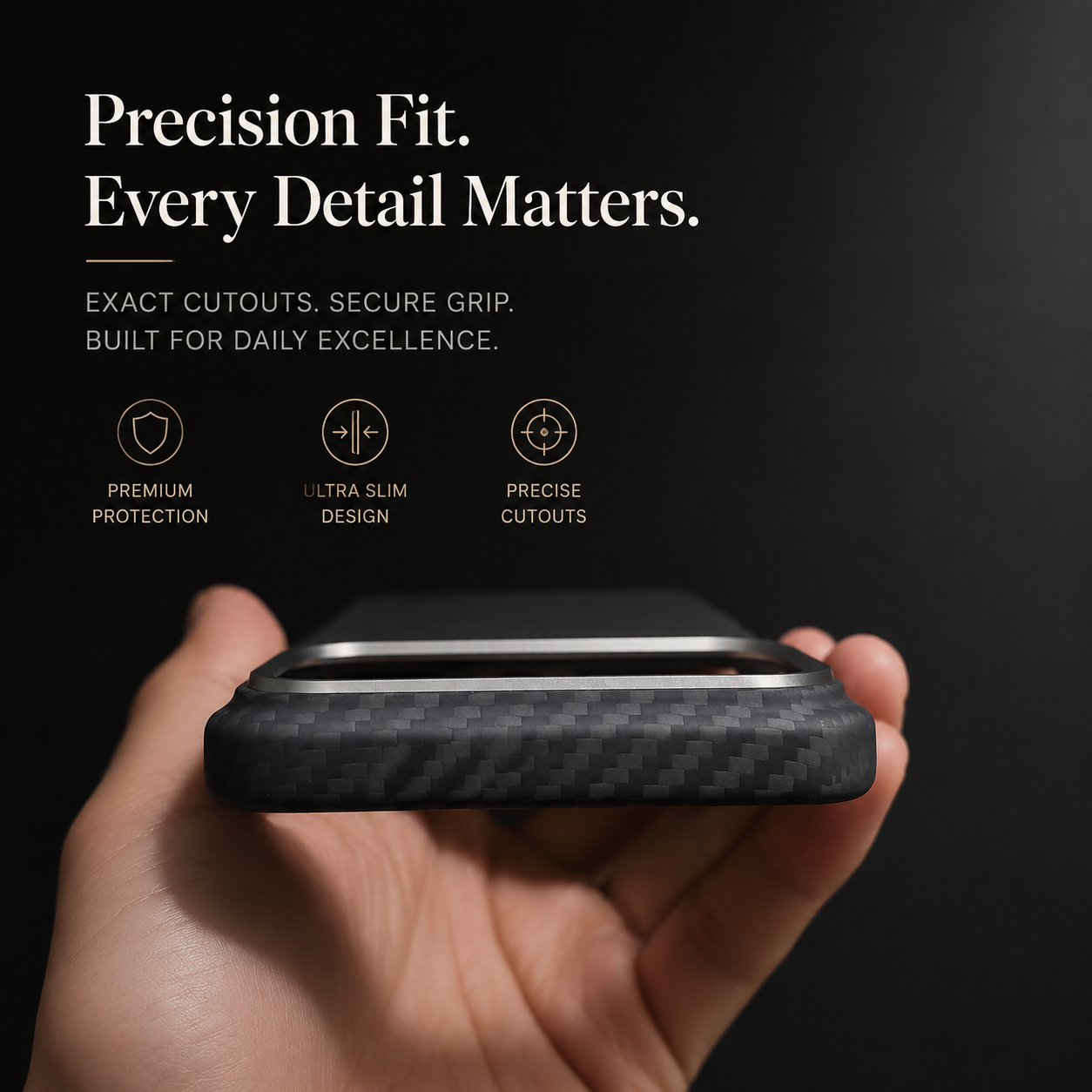 Premium iPhone Case MagSafe Compatible Aramid Carbon Fiber Cover Alloy Camera Protection Shockproof Anti Scratch Non Slip Grip Slim Durable Design