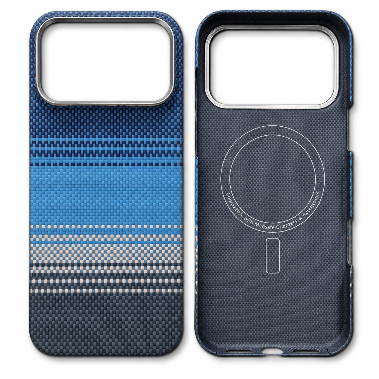 Premium iPhone Case MagSafe Compatible Aramid Carbon Fiber Cover Alloy Camera Protection Shockproof Anti Scratch Non Slip Grip Slim Durable Design