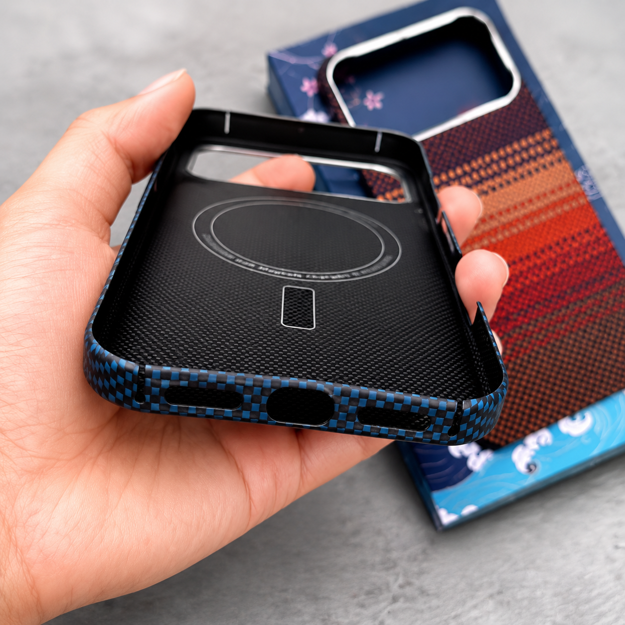Premium iPhone Case MagSafe Compatible Aramid Carbon Fiber Kevlar Grade Ultra Thin Protective Cover Shockproof Washable Anti Scratch Slim Design