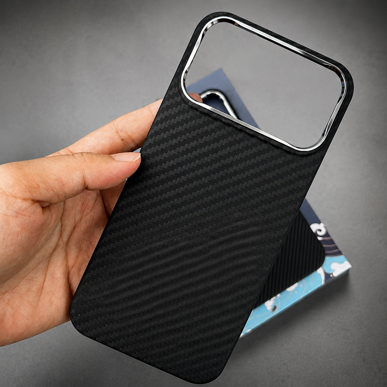 Premium iPhone Case MagSafe Compatible Aramid Carbon Fiber Kevlar Grade Ultra Thin Shockproof Protective Cover Washable Finish Slim Non Slip Design