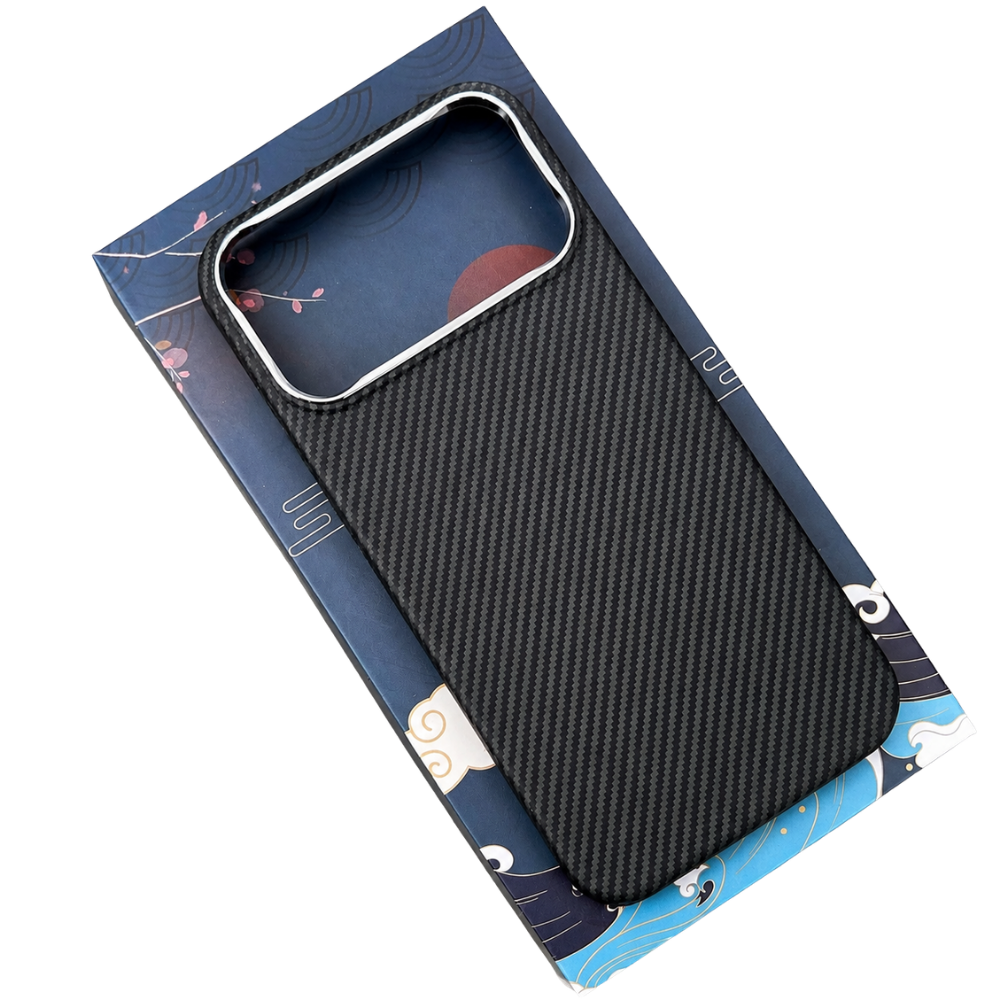Premium iPhone Case MagSafe Compatible Aramid Carbon Fiber Kevlar Grade Ultra Thin Shockproof Protective Cover Washable Finish Slim Non Slip Design
