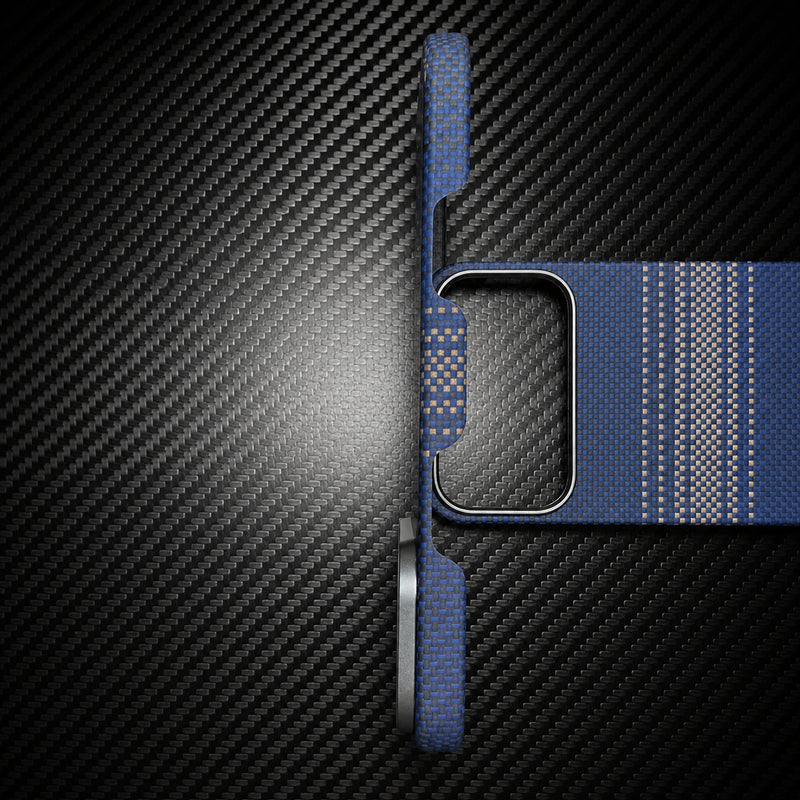 Premium iPhone Case MagSafe Compatible Aramid Fiber Cover Camera Lens Protection Ultra Lightweight Carbon Texture Shockproof Half Wrapped Design