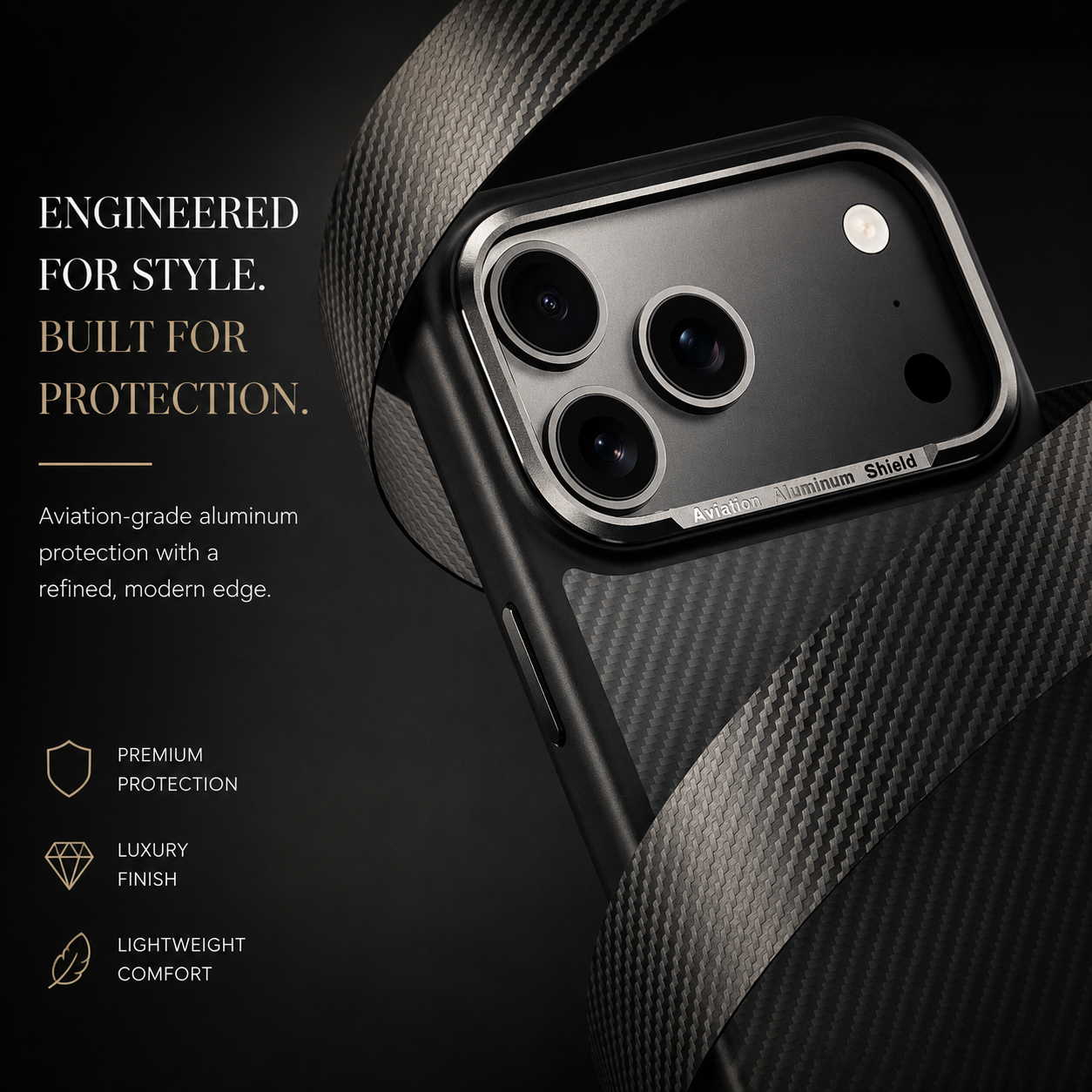 Premium iPhone Case MagSafe Compatible Aramid Fiber Cover Shockproof Anti Fingerprint Anti Scratch Non Slip Grip Slim Durable Protective Case Lightweight Design