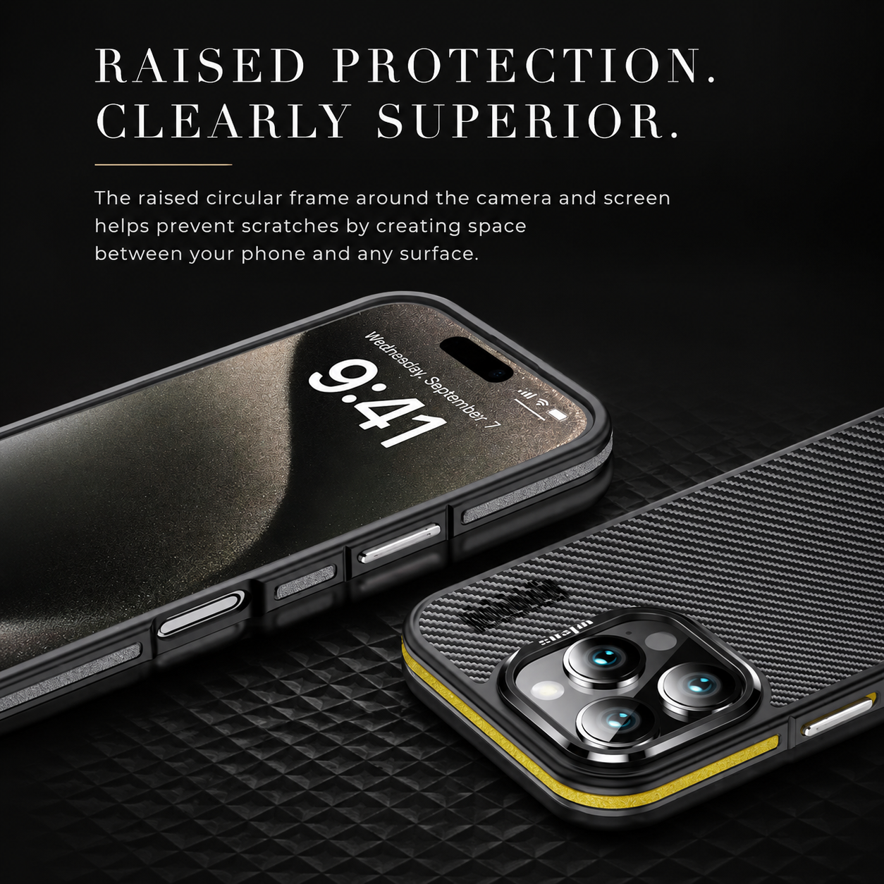 Premium iPhone Case MagSafe Compatible Aramid Fiber Protective Cover Shockproof Anti Scratch Anti Fingerprint Non Slip Grip Slim Lightweight Design