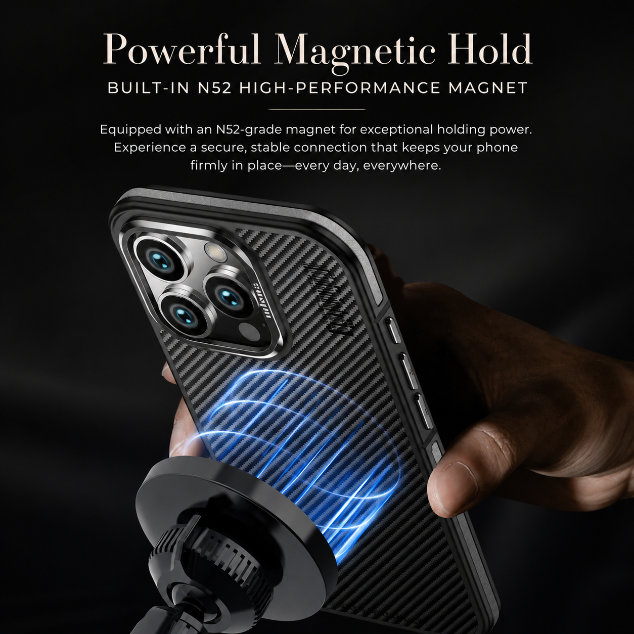 Premium iPhone Case MagSafe Compatible Aramid Fiber Protective Cover Shockproof Anti Scratch Anti Fingerprint Non Slip Grip Slim Lightweight Design