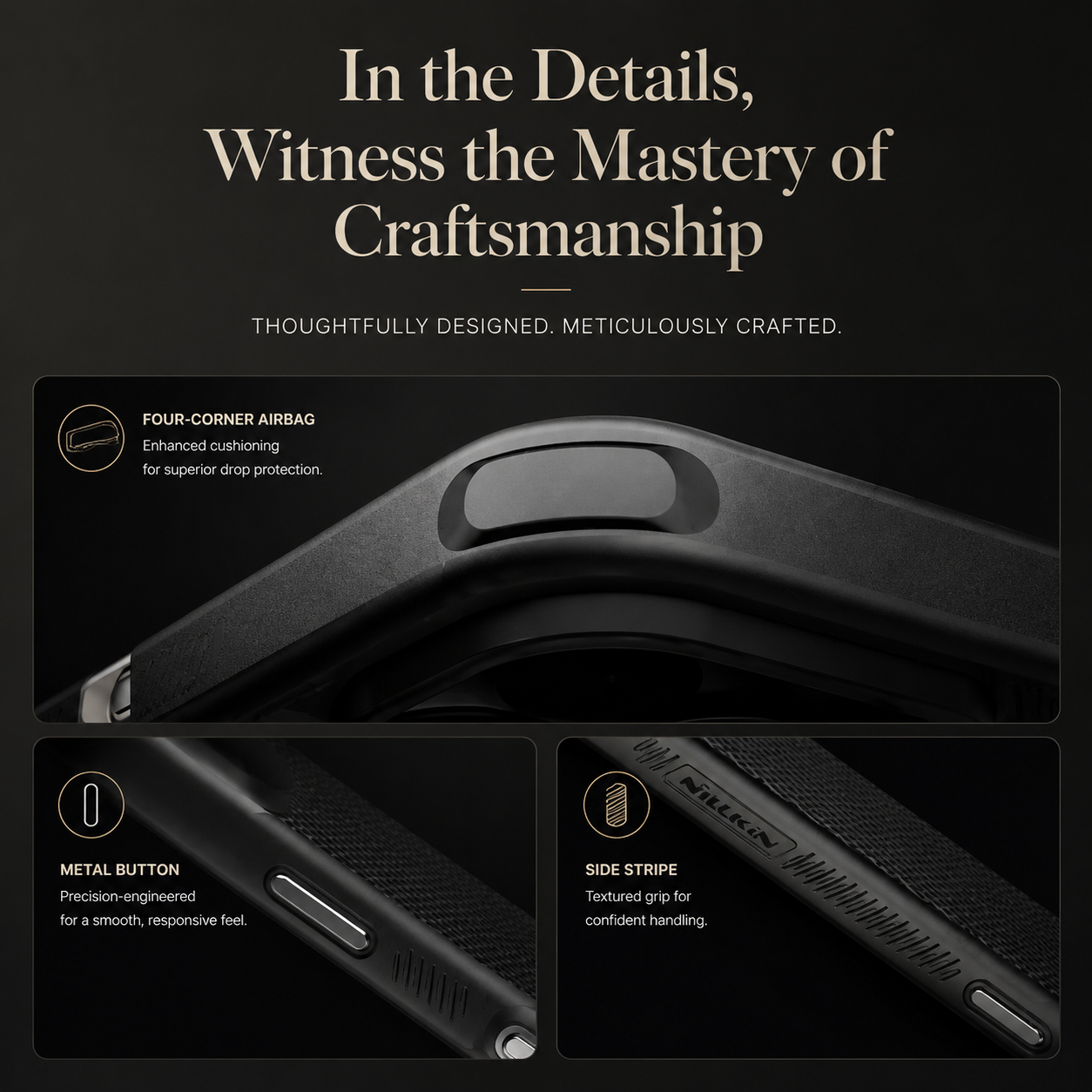 Premium iPhone Case MagSafe Compatible Aramid Fiber TPU Cover Metal Camera Protection Shockproof Anti Fingerprint Non Slip Grip Full Coverage Design