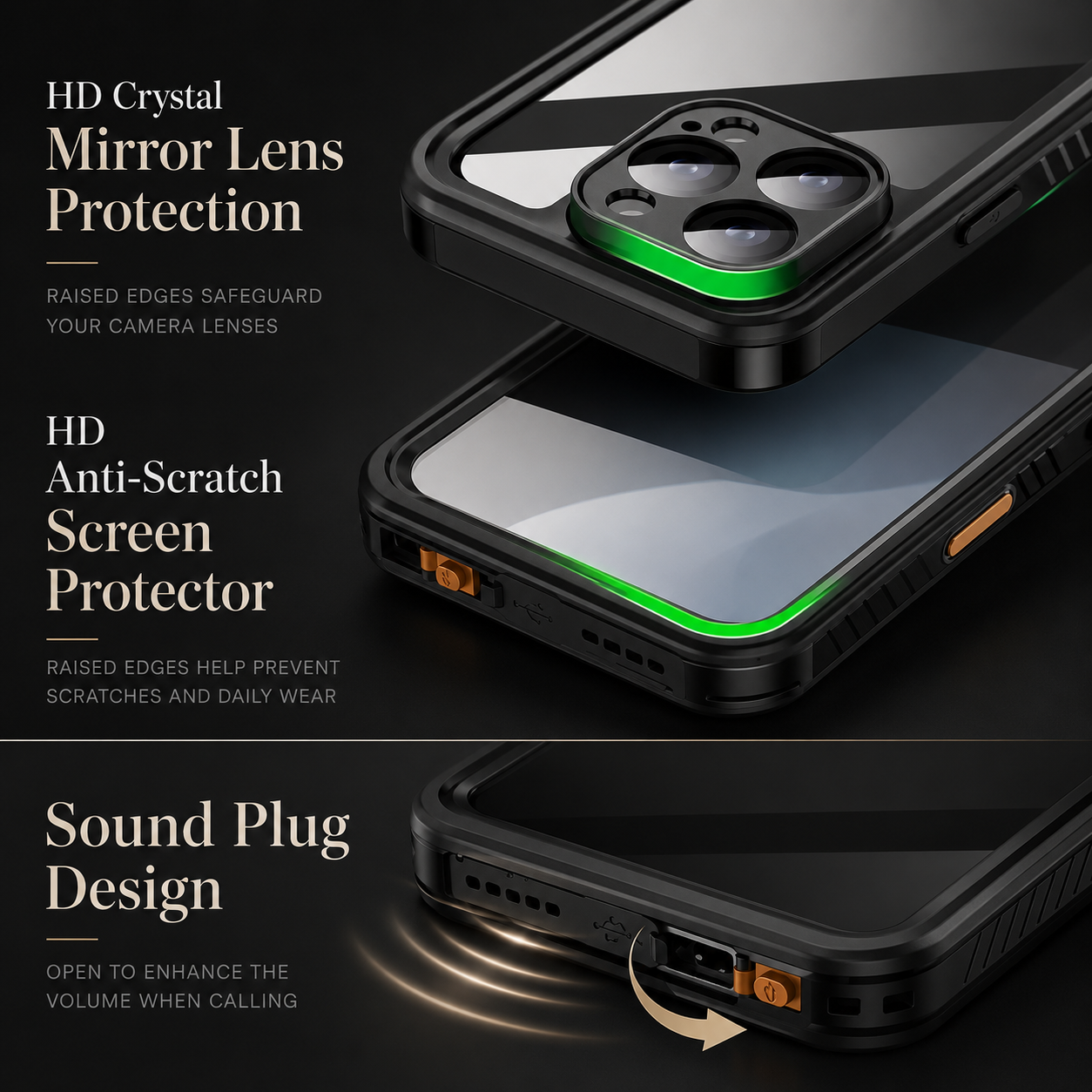 Premium iPhone Case MagSafe Compatible Built In Screen Protection Waterproof Protective Cover Shockproof Full Body Dustproof Design