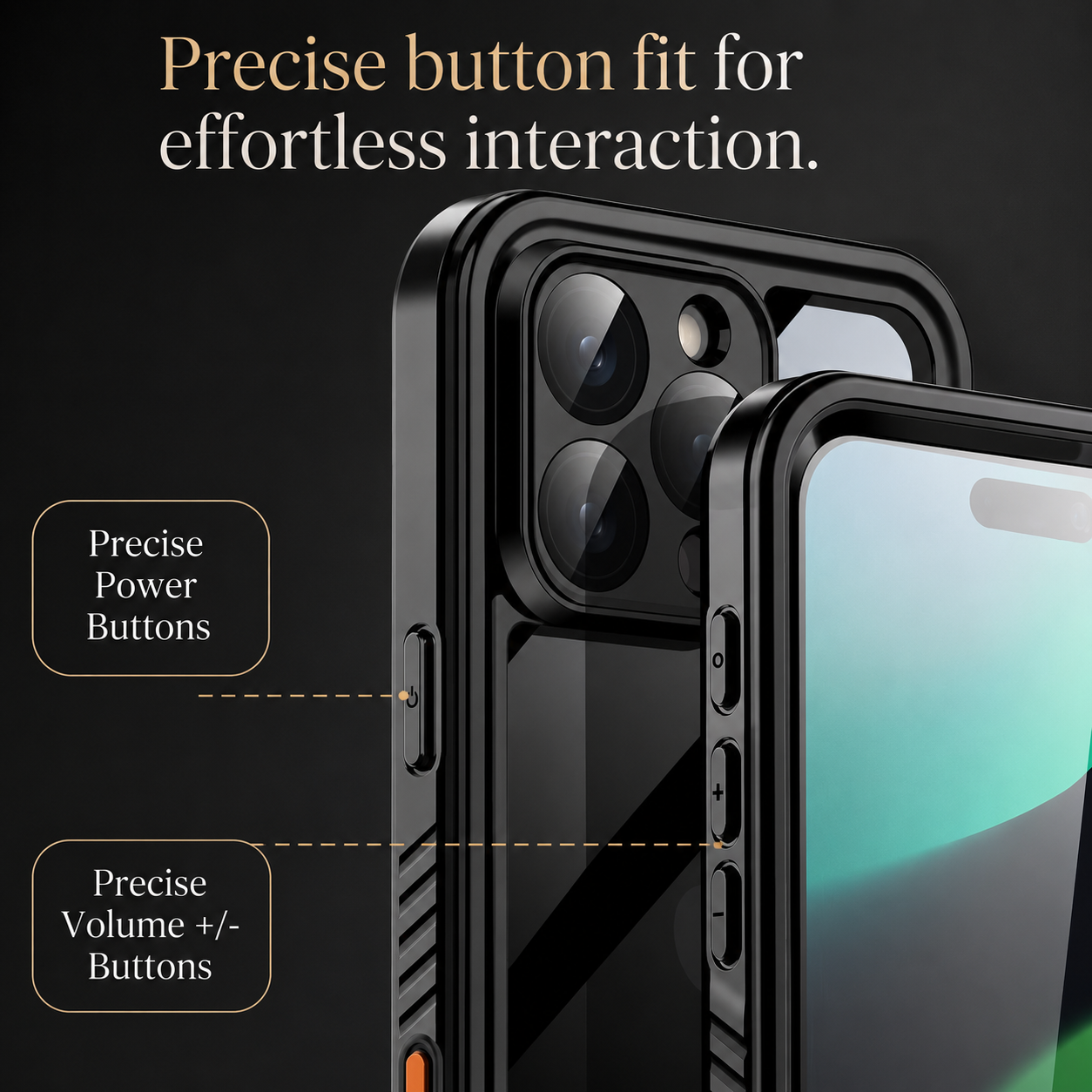 Premium iPhone Case MagSafe Compatible Built In Screen Protection Waterproof Protective Cover Shockproof Full Body Dustproof Design