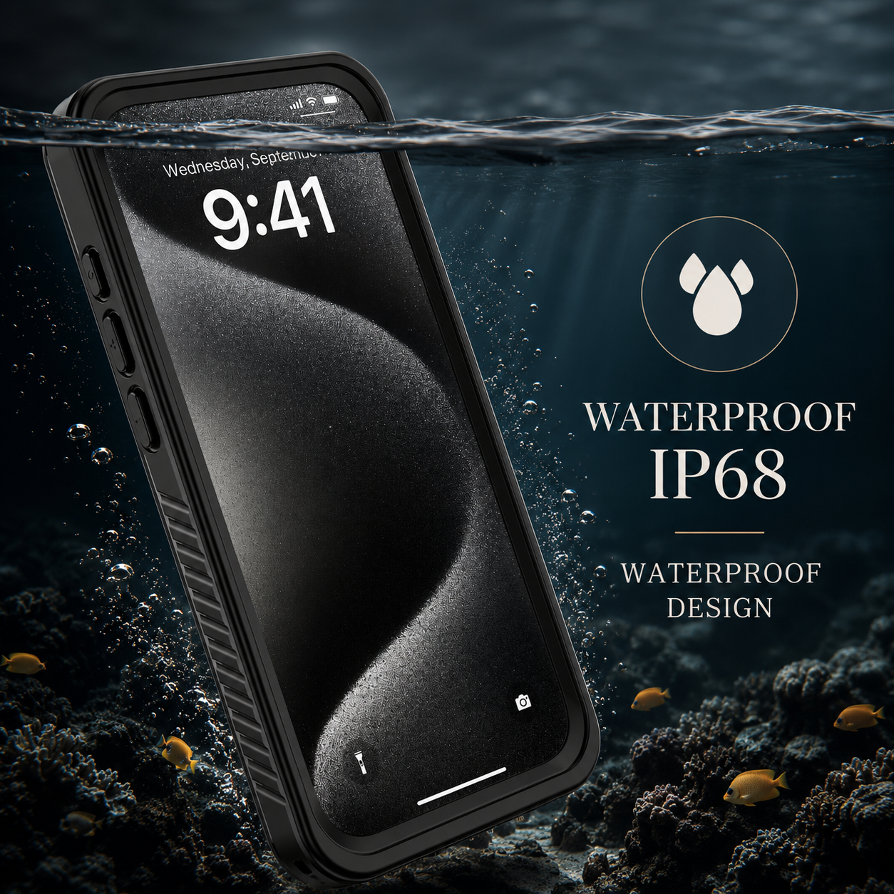 Premium iPhone Case MagSafe Compatible Built In Screen Protection Waterproof Protective Cover Shockproof Full Body Dustproof Design