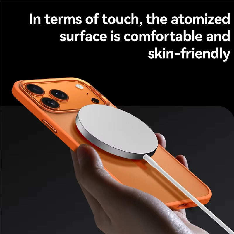 Premium iPhone Case MagSafe Compatible Camera Lens Protection Alloy Frame Cover Shockproof PC TPU Hybrid Design Anti Fingerprint Translucent Finish