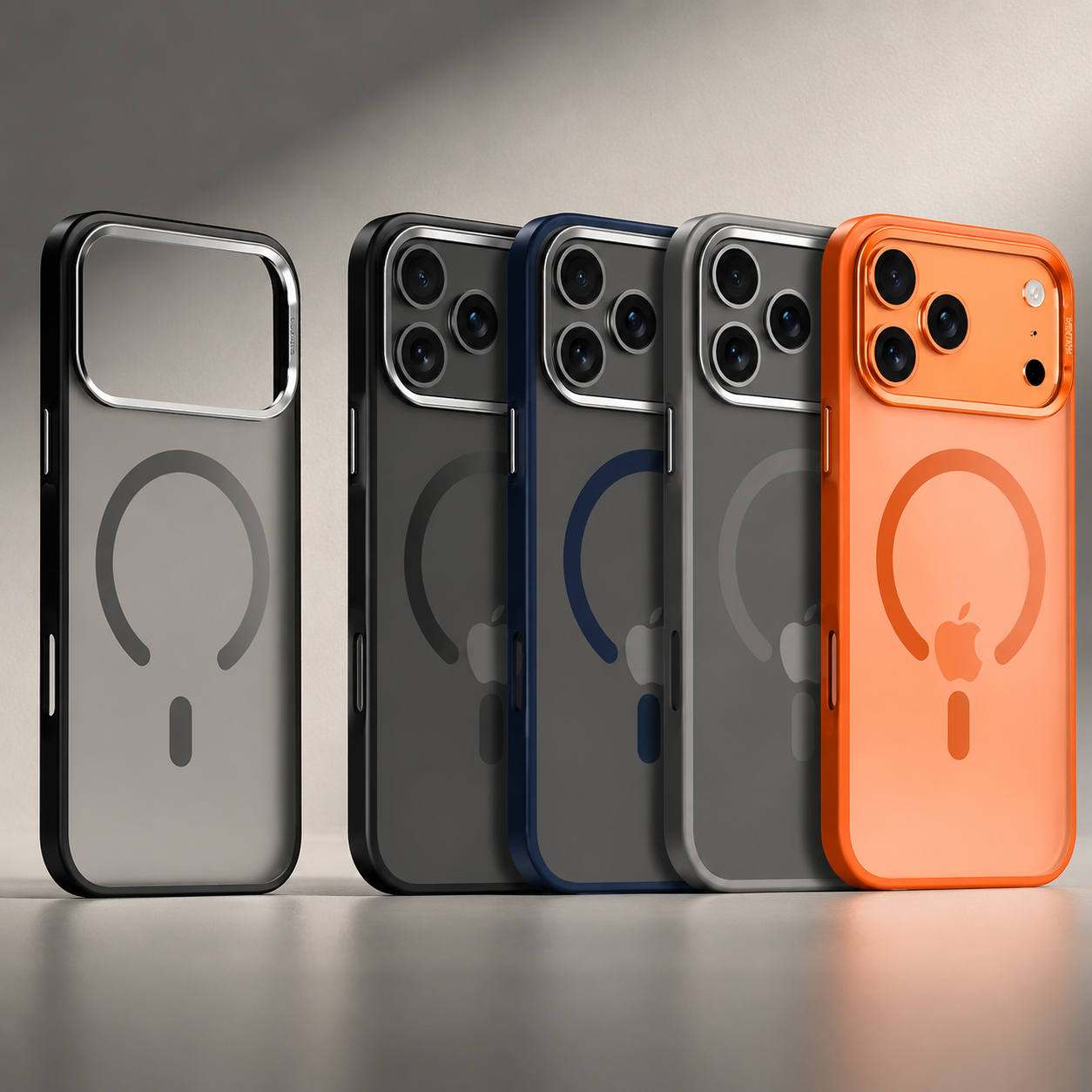 Premium iPhone Case MagSafe Compatible Camera Lens Protection Alloy Frame Cover Shockproof PC TPU Hybrid Design Anti Fingerprint Translucent Finish