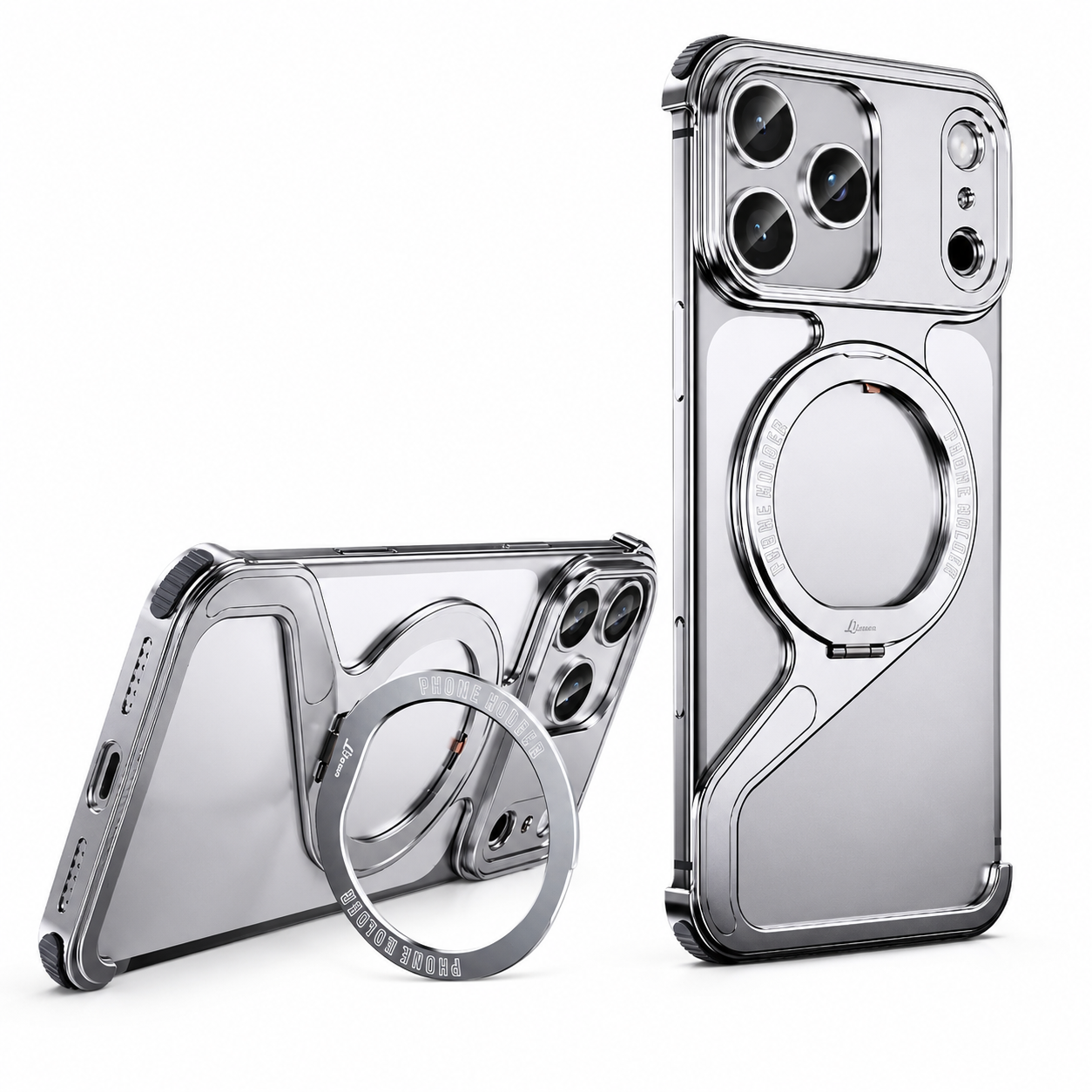 Premium iPhone Case MagSafe Compatible Camera Lens Protection Aluminum Alloy Frameless Magnetic Cover Shockproof Metal Edge Slim Minimal Design