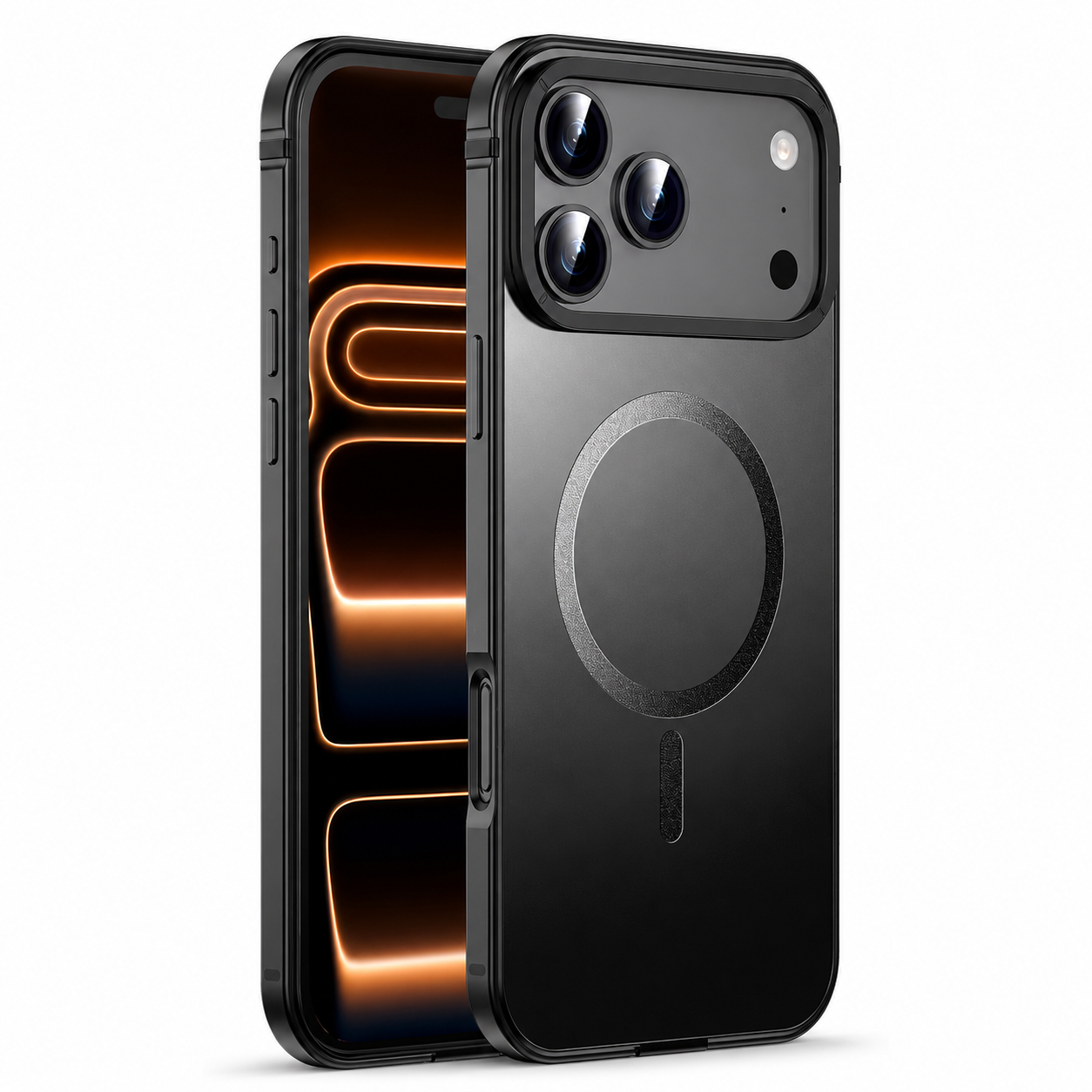 Premium iPhone Case MagSafe Compatible Camera Lens Protection Aluminum Alloy Magnetic Glass Shockproof Cover Anti Scratch Matte Wireless Charging Design