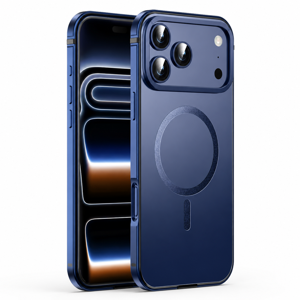 Premium iPhone Case MagSafe Compatible Camera Lens Protection Aluminum Alloy Shockproof Cover Magnetic Glass Guard Anti Scratch Matte Slim Design