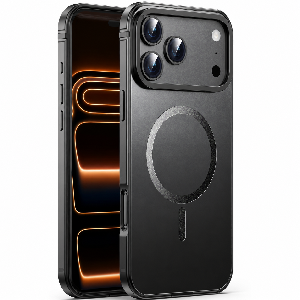 Premium iPhone Case MagSafe Compatible Camera Lens Protection Aluminum Alloy Shockproof Cover Magnetic Glass Guard Anti Scratch Matte Slim Design