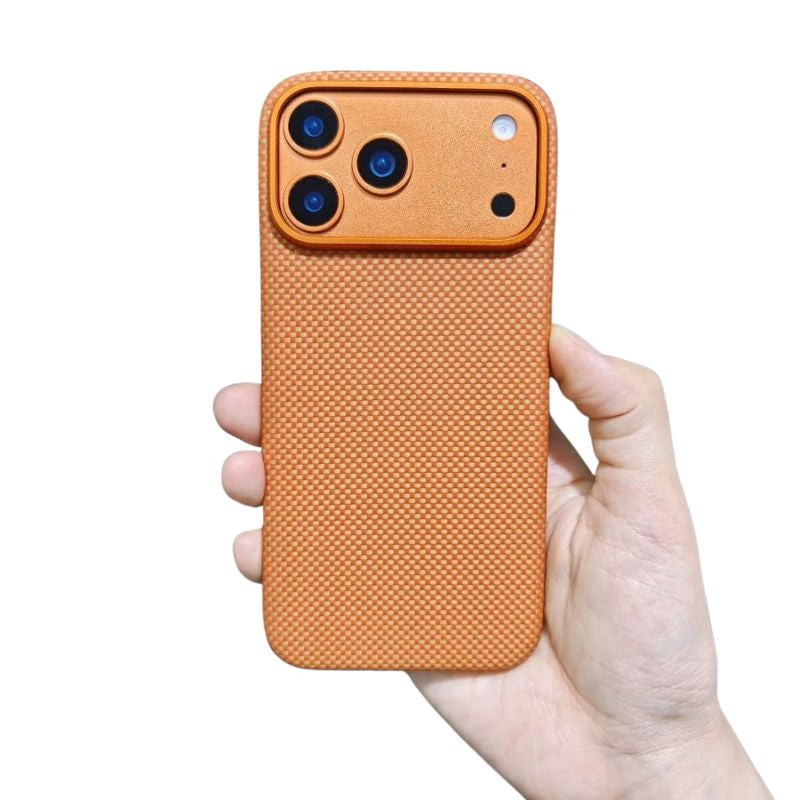 Premium iPhone Case MagSafe Compatible Camera Lens Protection Aramid Fiber Cover Shockproof Full Body Protection Carbon Fiber Texture Lightweight Design