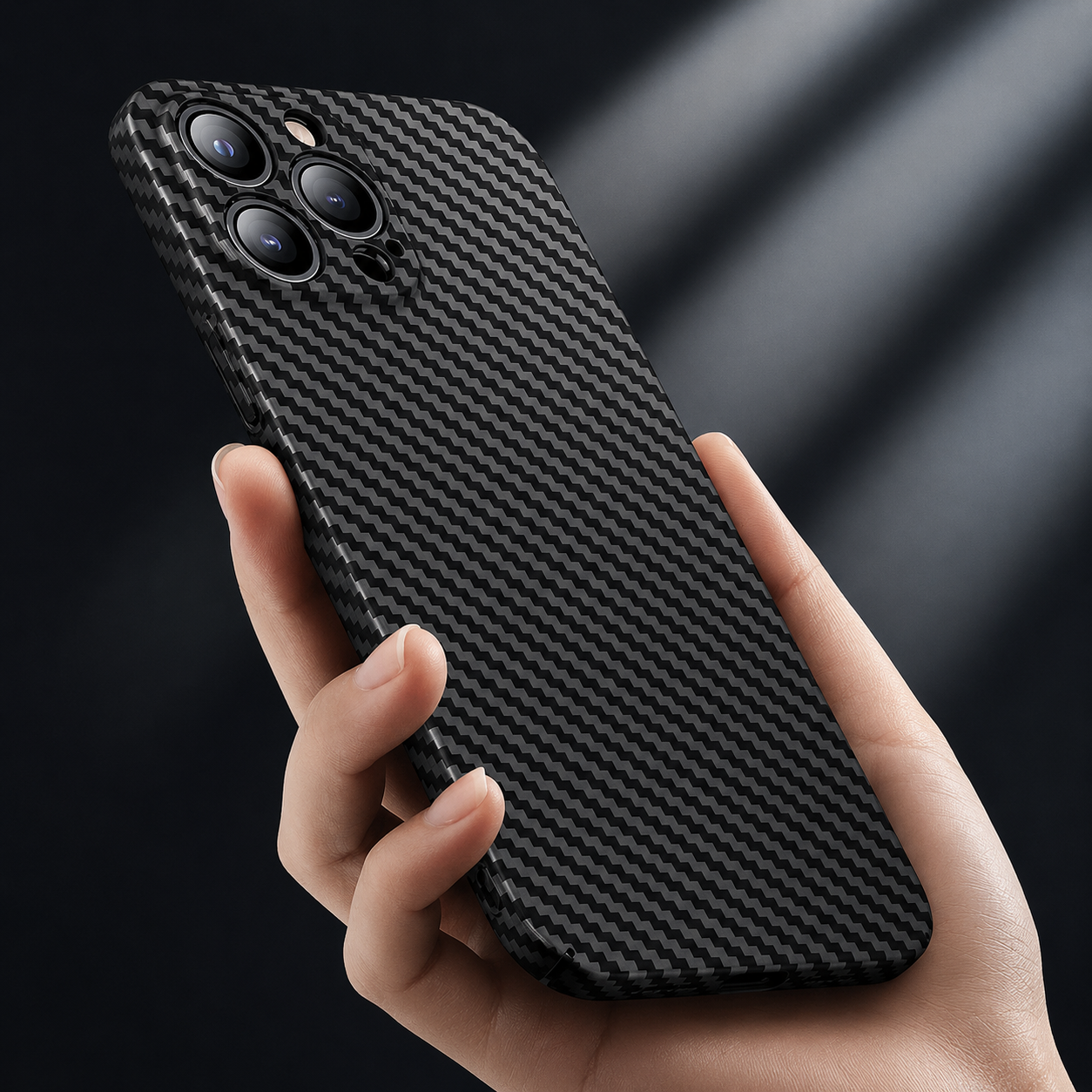 Premium iPhone Case MagSafe Compatible Camera Lens Protection Carbon Fiber Ultra Thin Protective Cover Anti Fingerprint Non Slip Design