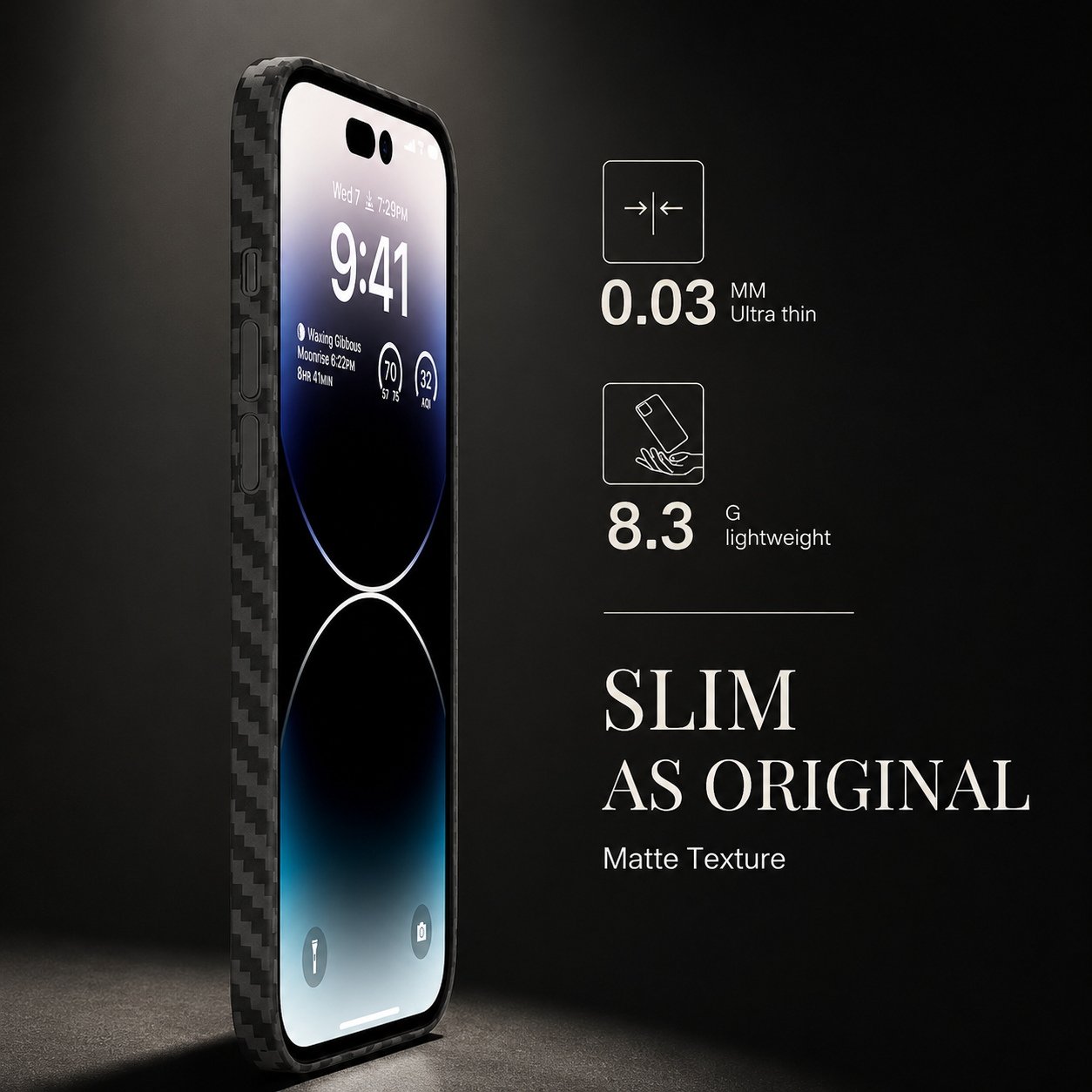 Premium iPhone Case MagSafe Compatible Camera Lens Protection Carbon Fiber Ultra Thin Protective Cover Anti Fingerprint Non Slip Design