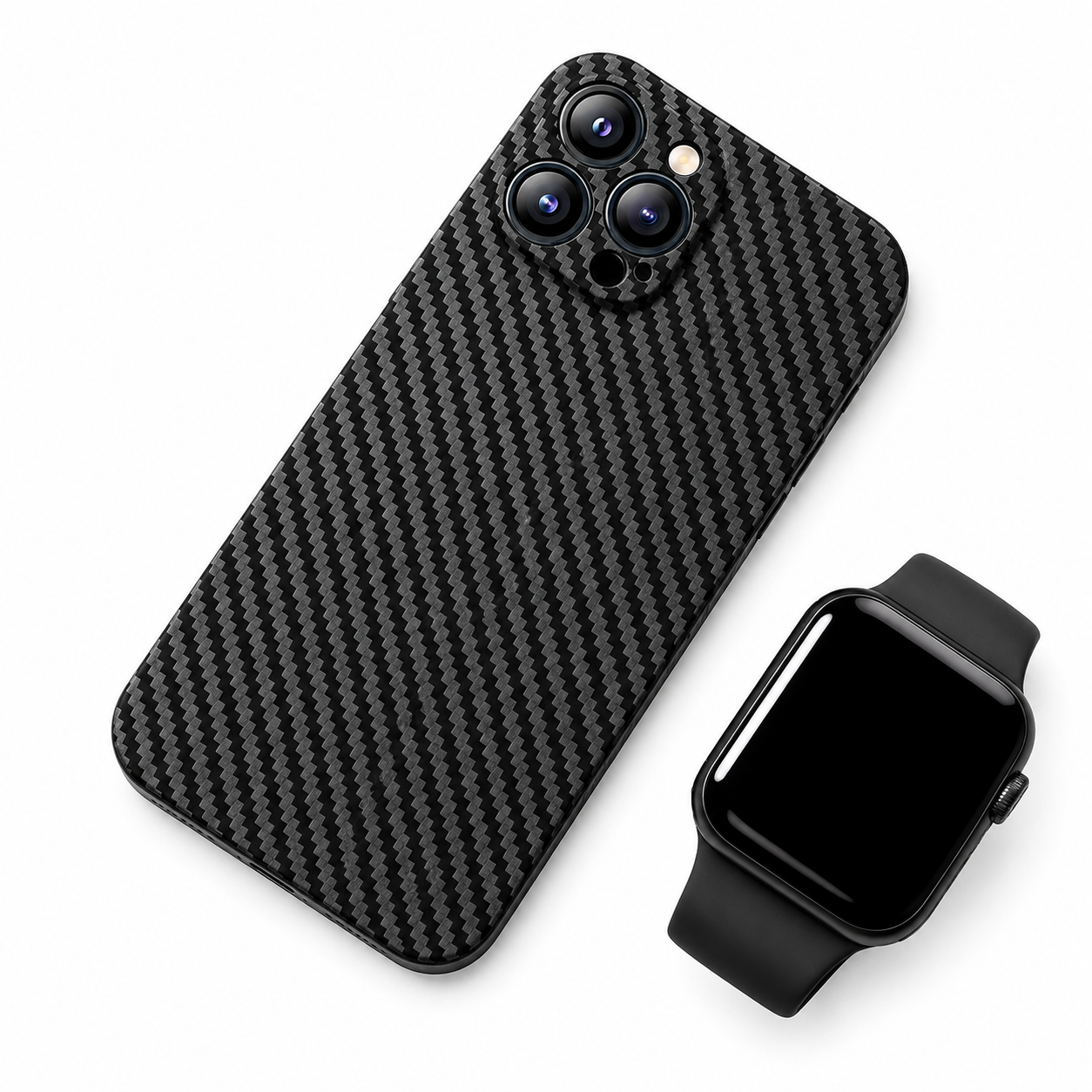 Premium iPhone Case MagSafe Compatible Camera Lens Protection Carbon Fiber Ultra Thin Protective Cover Anti Fingerprint Non Slip Design