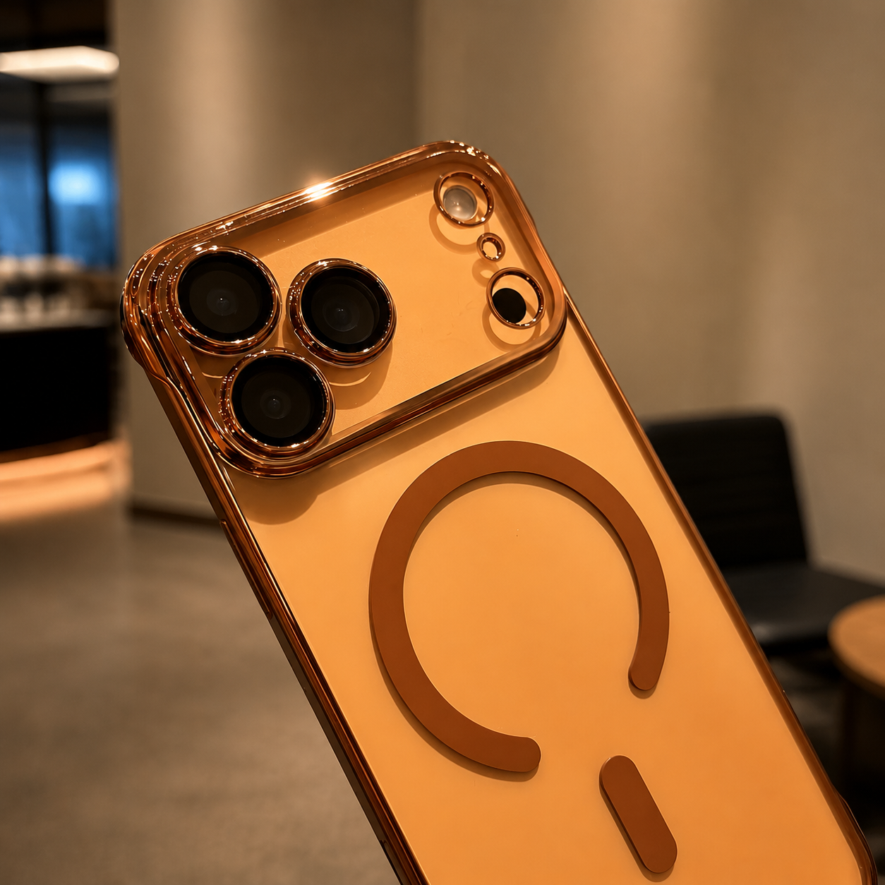 Premium iPhone Case MagSafe Compatible Camera Lens Protection Frameless Transparent PC Cover Anti Scratch Anti Fingerprint Dustproof Slim Design