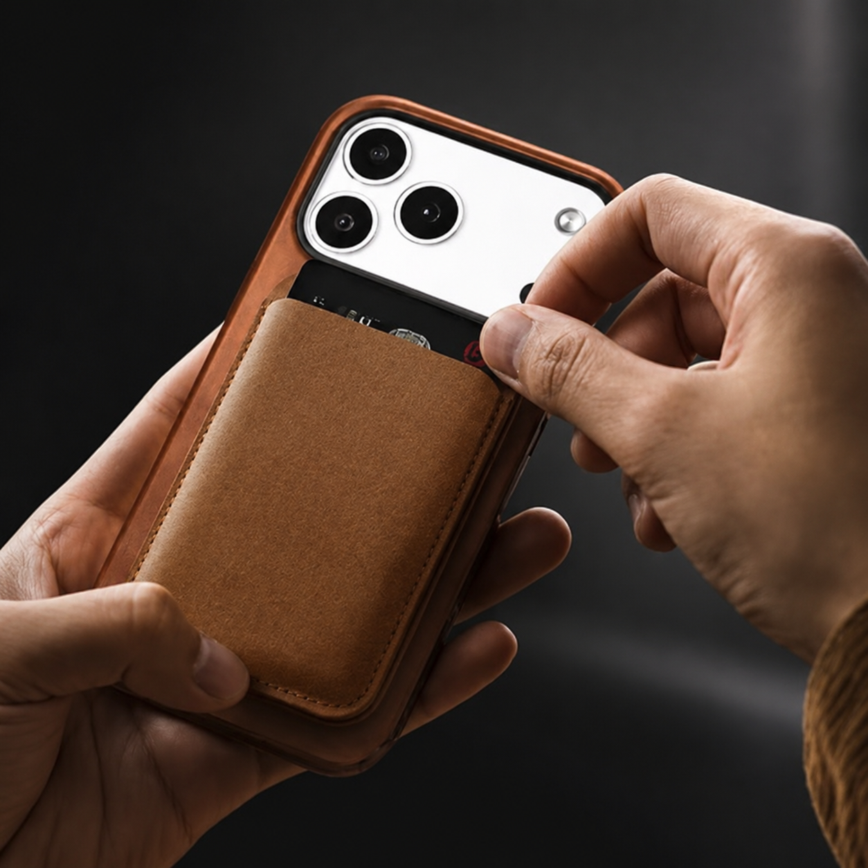 Premium iPhone Case MagSafe Compatible Camera Lens Protection Genuine Leather Shockproof Full Coverage Cover Anti Fingerprint Non Slip Wireless Charging Design