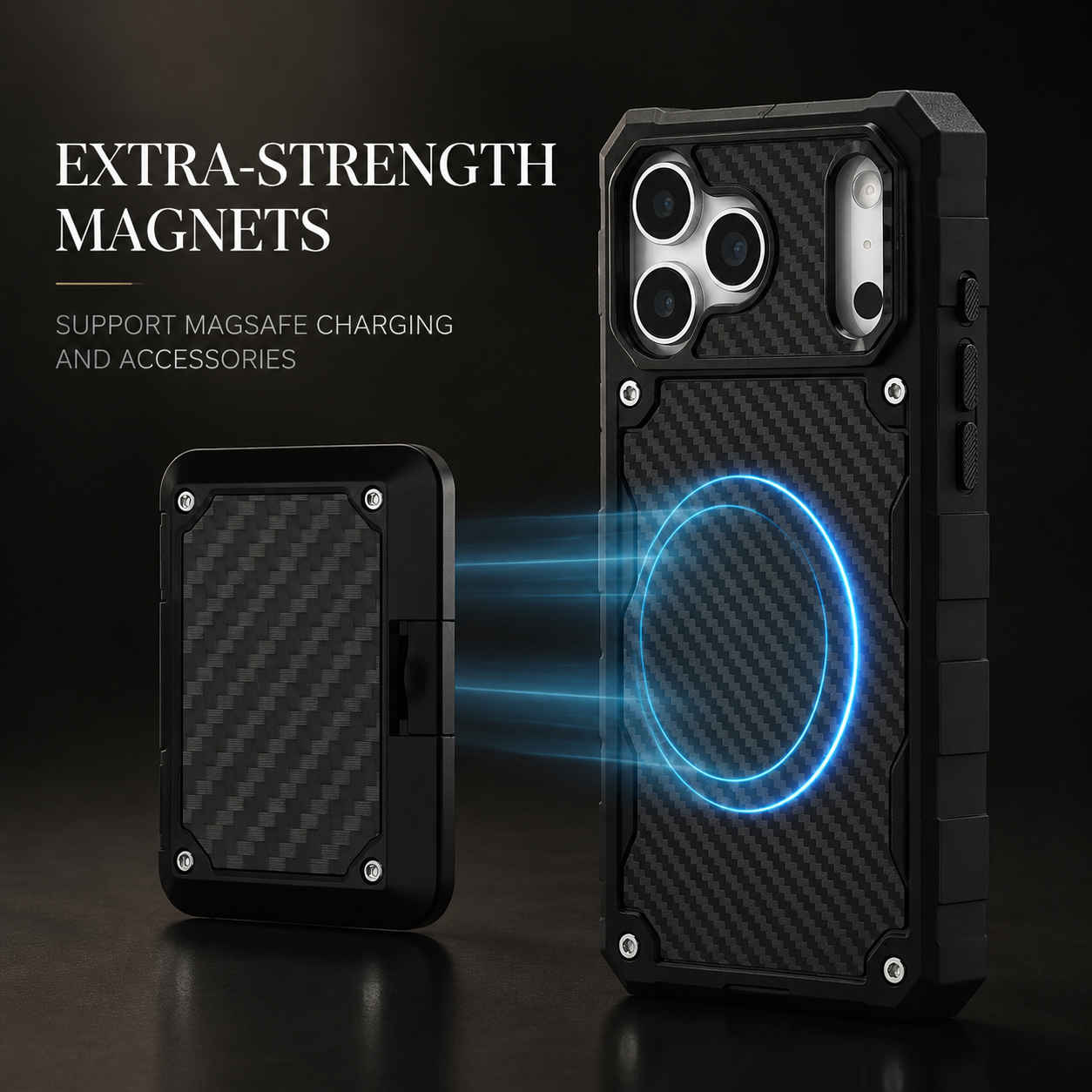 Premium iPhone Case MagSafe Compatible Camera Lens Protection Heavy Duty Cover Shockproof Rugged Protective Design Anti Fingerprint Non Slip Build