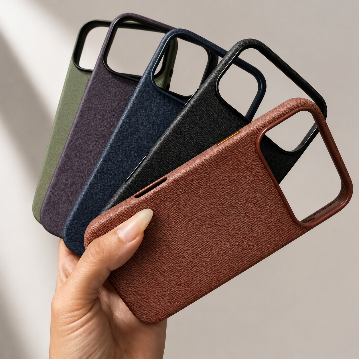 Premium iPhone Case MagSafe Compatible Camera Lens Protection Magnetic Business Cover Polyester Fiber Full Coverage Wireless Charging Design