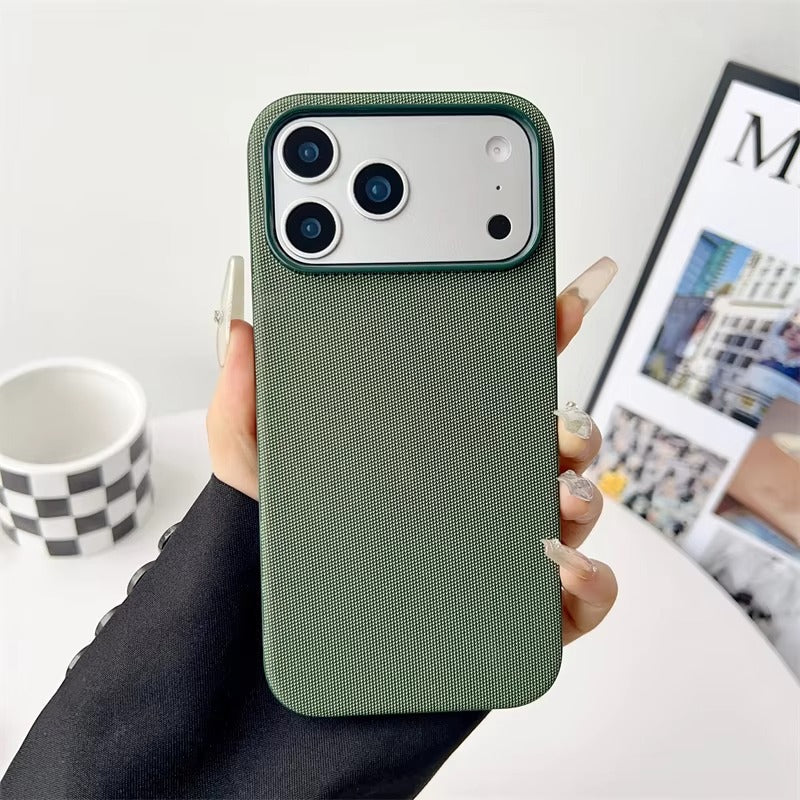 Premium iPhone Case MagSafe Compatible Camera Lens Protection Magnetic Business Cover Polyester Fiber Full Coverage Wireless Charging Design