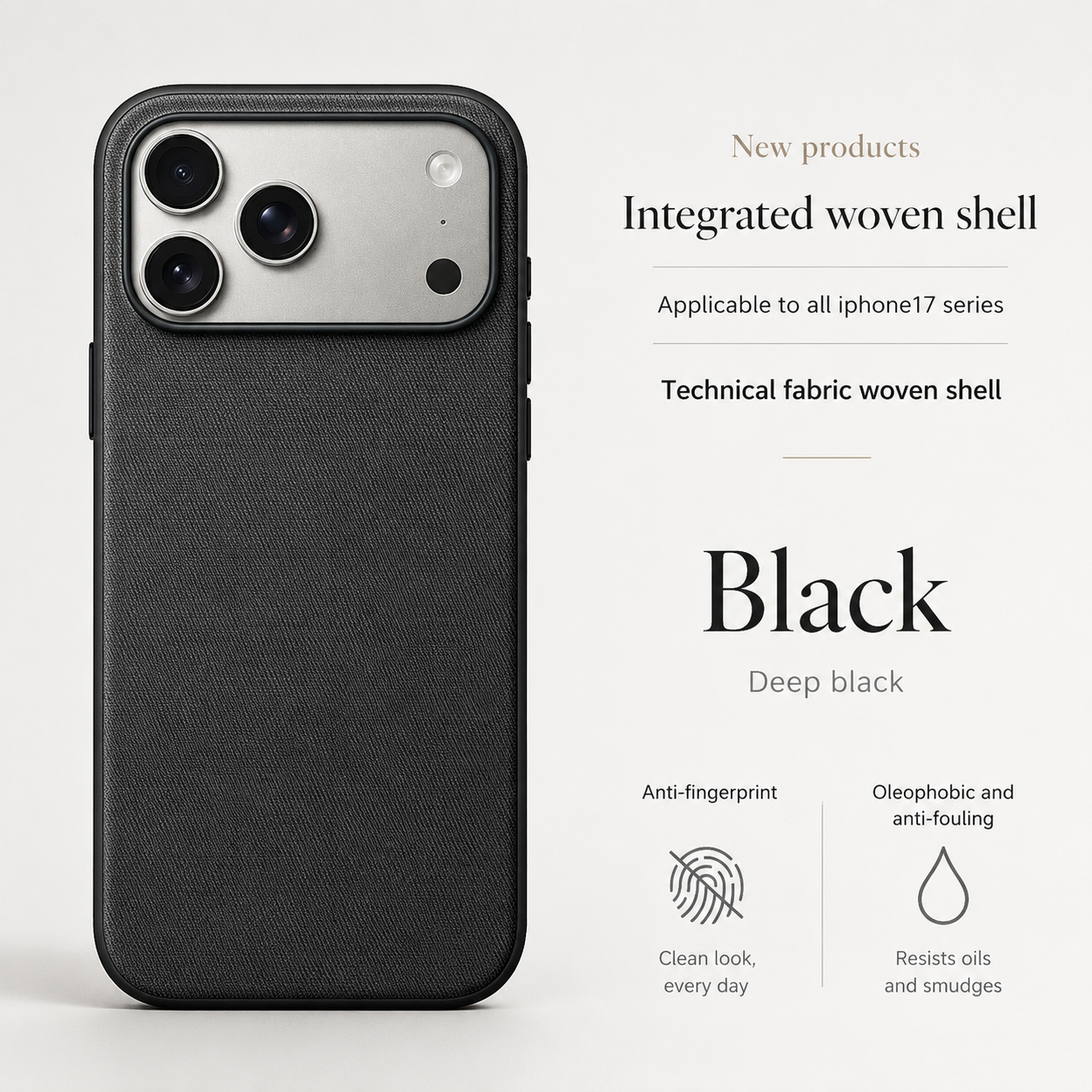 Premium iPhone Case MagSafe Compatible Camera Lens Protection Magnetic Business Cover Polyester Fiber Full Coverage Wireless Charging Design