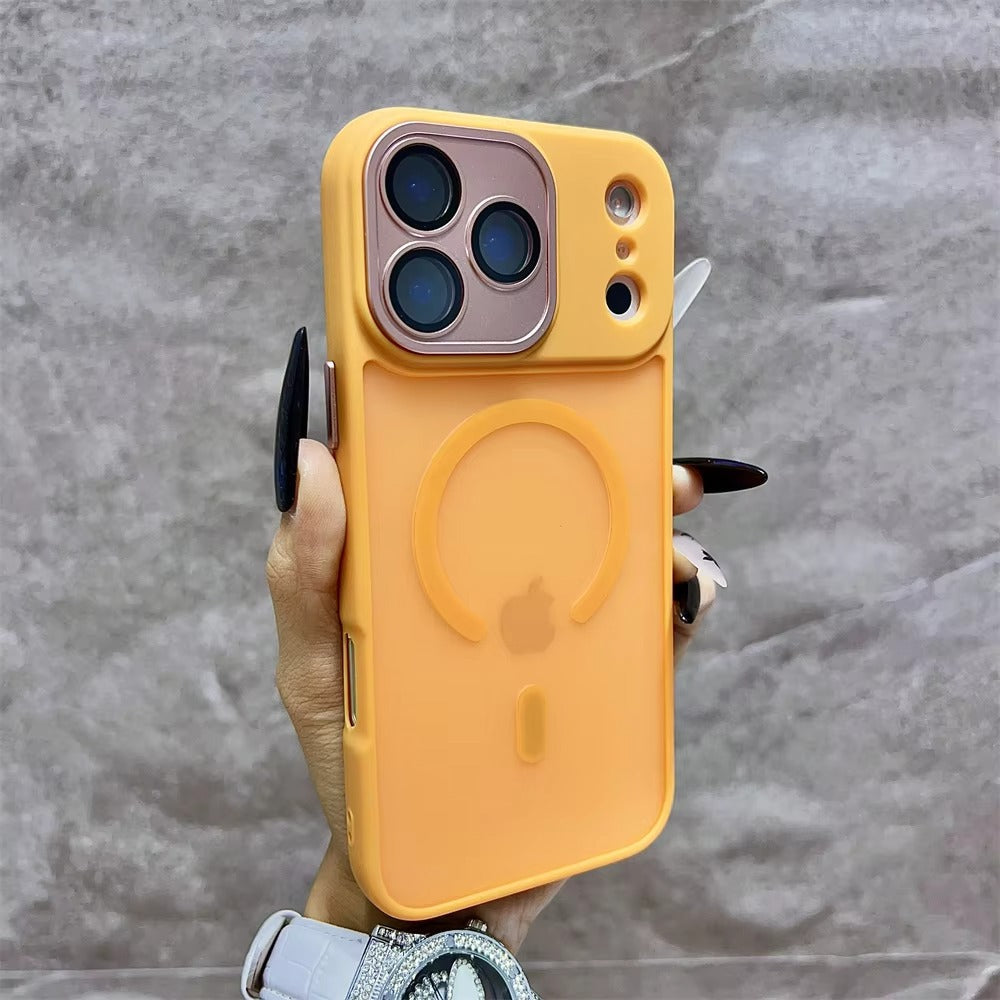 Premium iPhone Case MagSafe Compatible Camera Lens Protection Matte Translucent Cover Shockproof PC TPU Hybrid Design Anti Fingerprint Wireless Charging