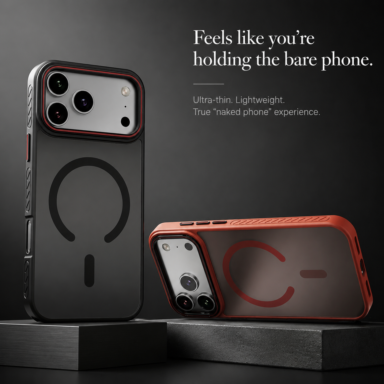 Premium iPhone Case MagSafe Compatible Camera Lens Protection Matte Transparent Cover Shockproof PC TPU Hybrid Design Anti Fingerprint Wireless Charging