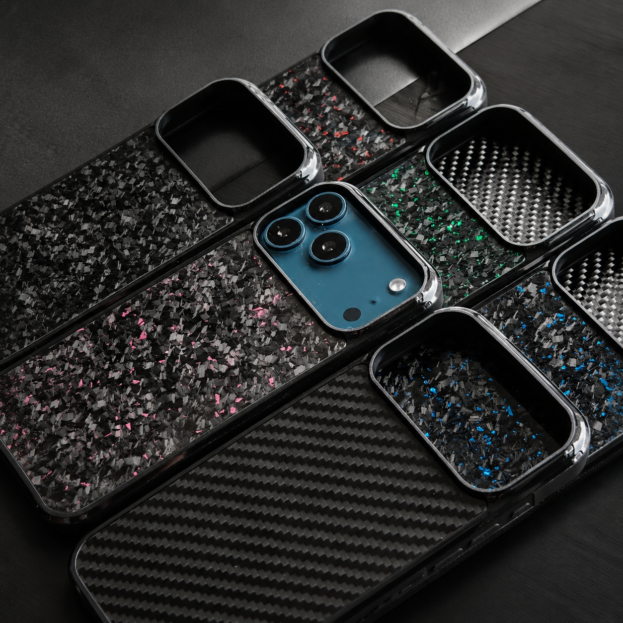 Premium iPhone Case MagSafe Compatible Camera Lens Protection Real Forged Carbon Fiber Shockproof TPU Cover Non Slip Wireless Charging Design