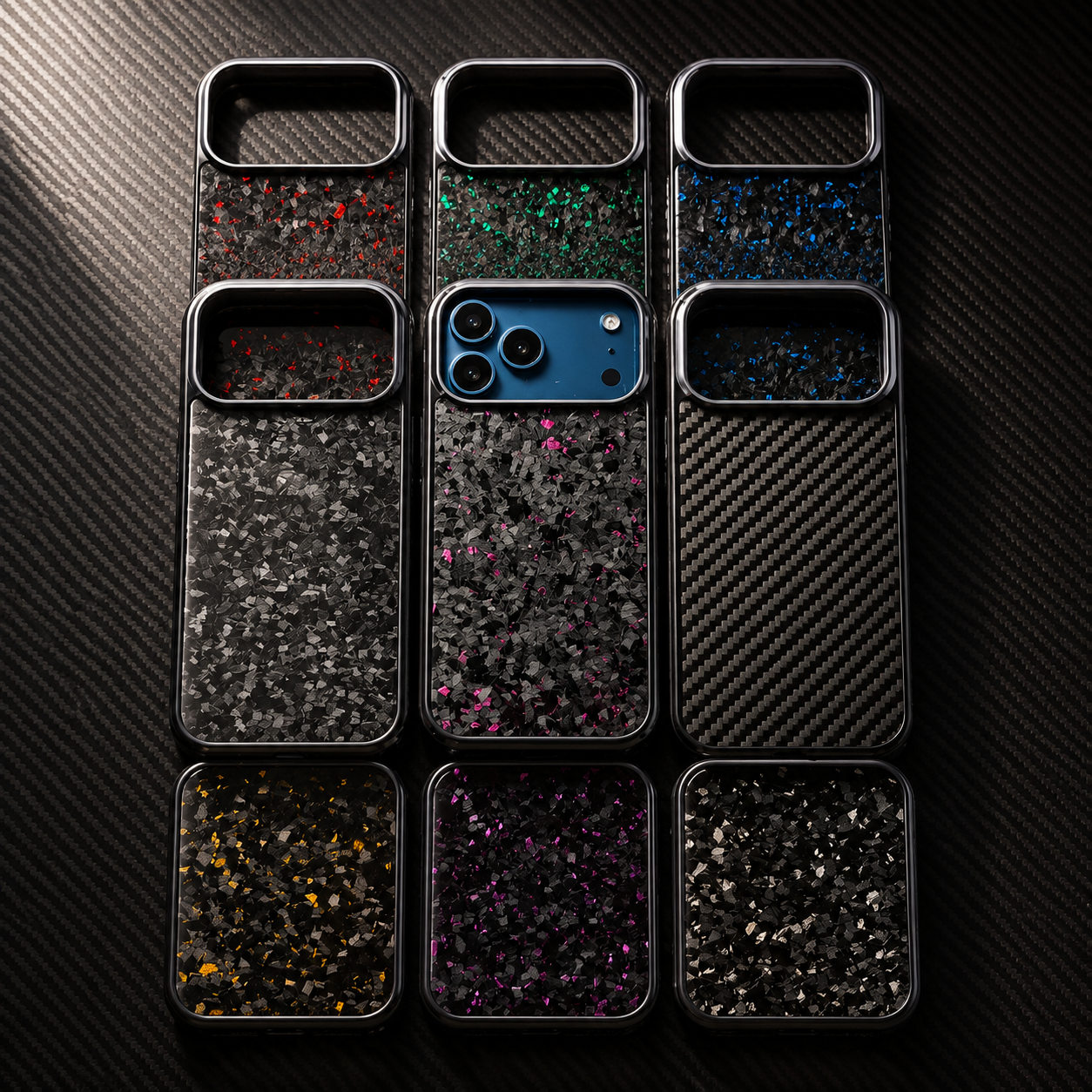 Premium iPhone Case MagSafe Compatible Camera Lens Protection Real Forged Carbon Fiber Shockproof TPU Cover Non Slip Wireless Charging Design
