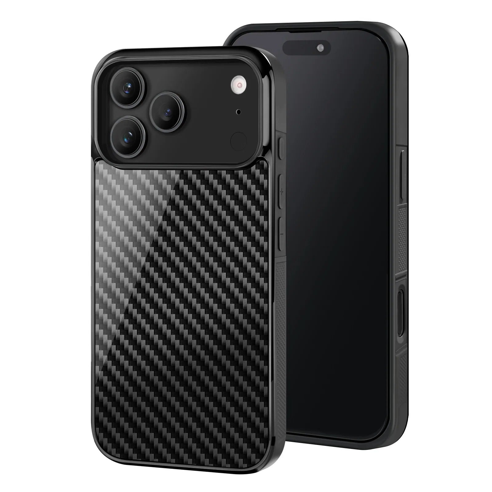 Premium iPhone Case MagSafe Compatible Camera Lens Protection Real Forged Carbon Fiber Shockproof TPU Cover Non Slip Wireless Charging Design