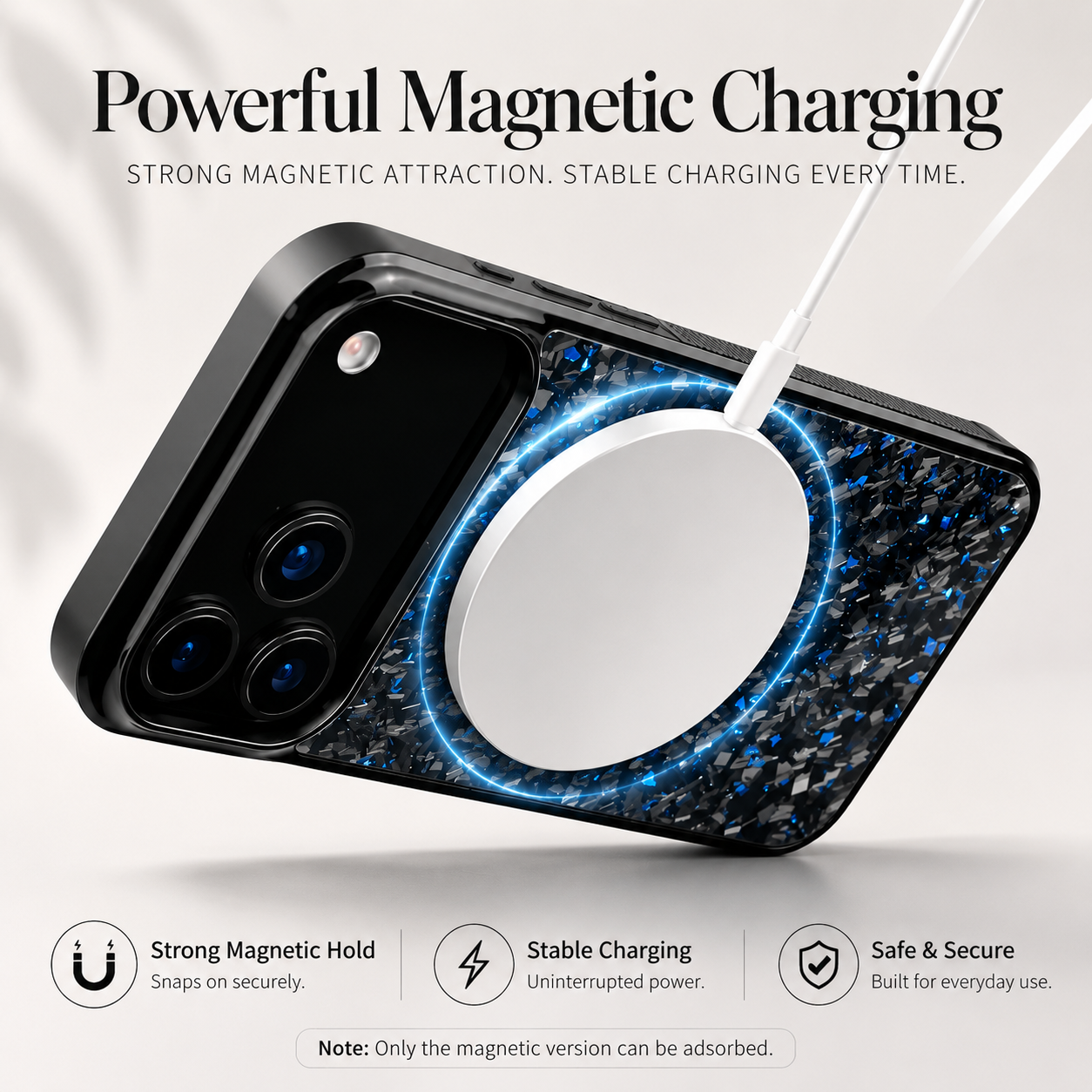 Premium iPhone Case MagSafe Compatible Camera Lens Protection Real Forged Carbon Fiber Shockproof TPU Cover Non Slip Wireless Charging Design