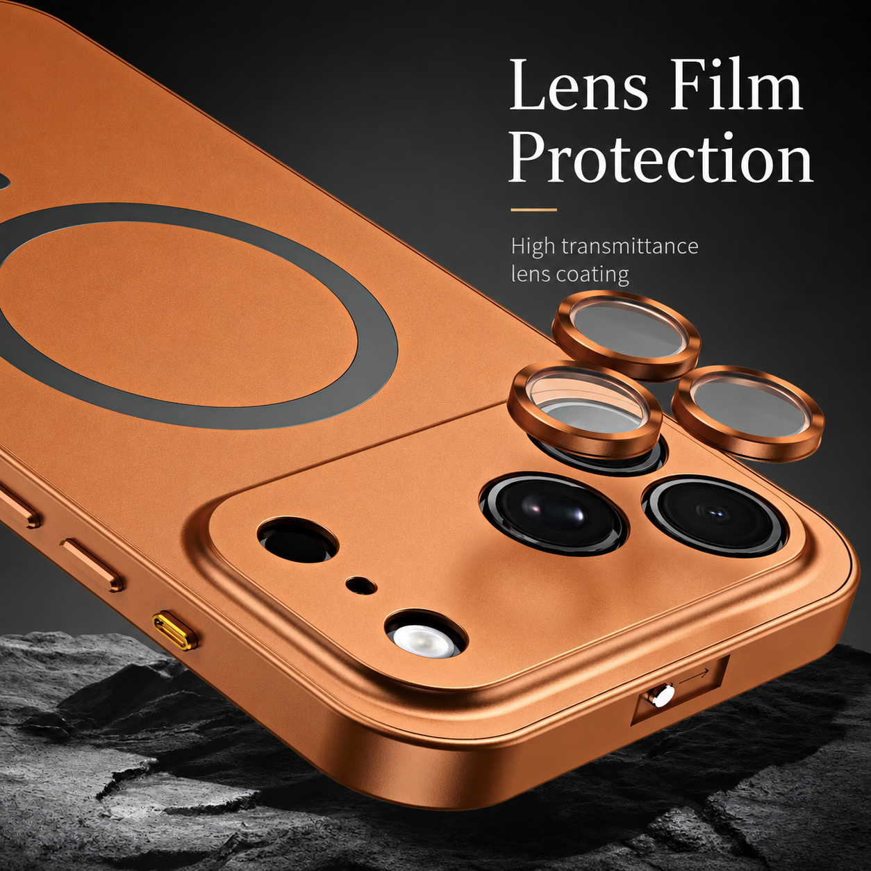 Premium iPhone Case MagSafe Compatible Camera Lens Protection Shockproof Cover Aluminum Alloy Magnetic Wireless Charging Full Coverage Matte Anti Fingerprint Design