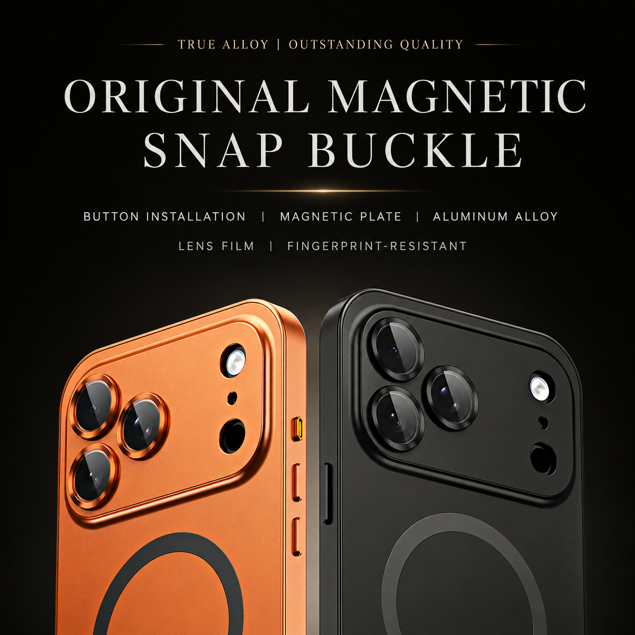 Premium iPhone Case MagSafe Compatible Camera Lens Protection Shockproof Cover Aluminum Alloy Magnetic Wireless Charging Full Coverage Matte Anti Fingerprint Design