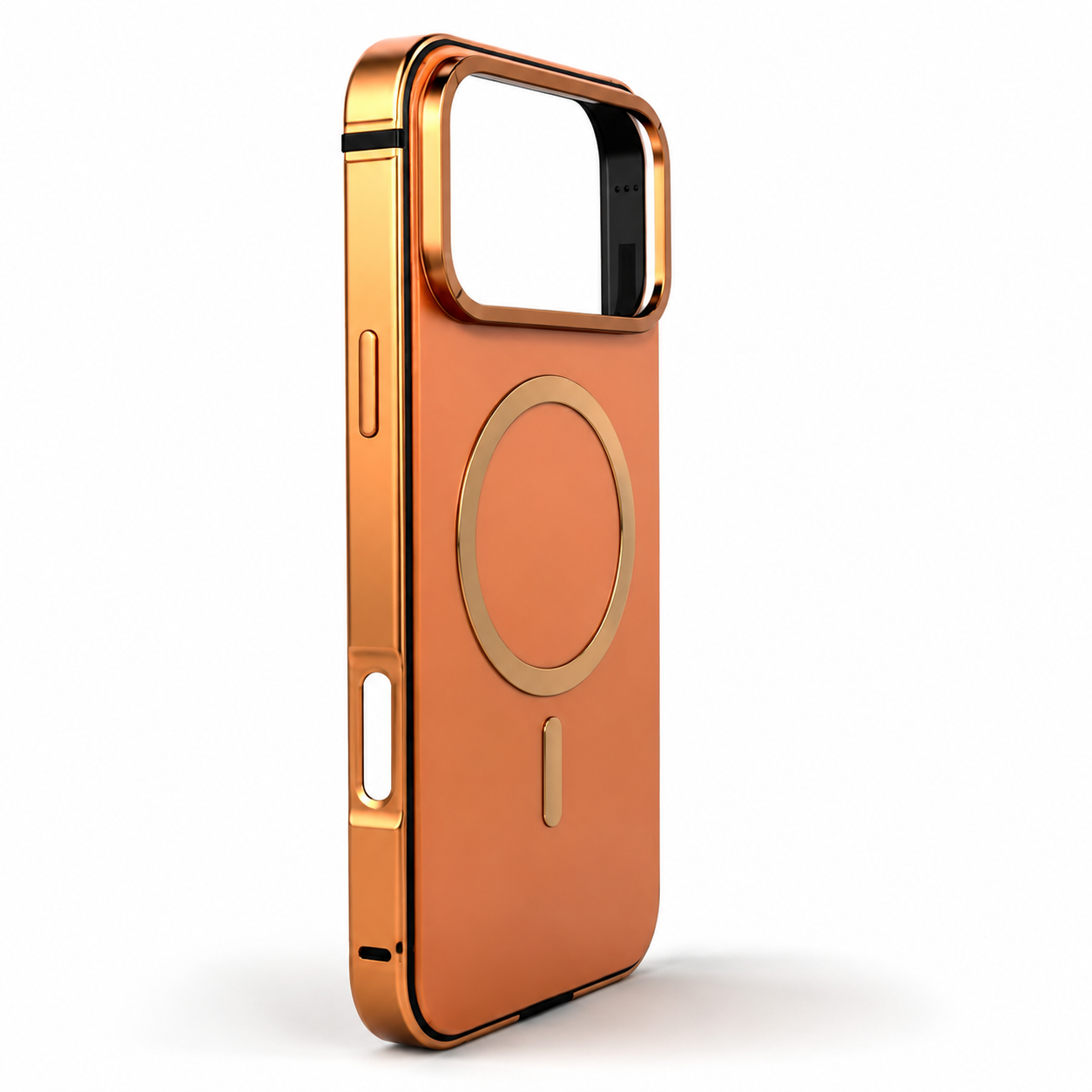 Premium iPhone Case MagSafe Compatible Camera Lens Protection Shockproof Cover Aluminum Alloy Metal Frame Anti Drop Wireless Charging Design