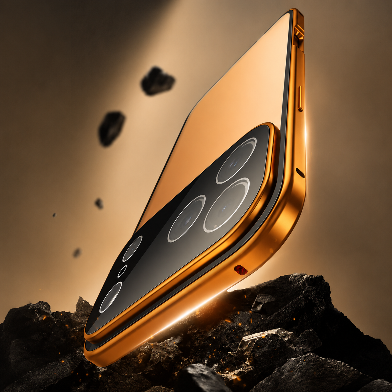 Premium iPhone Case MagSafe Compatible Camera Lens Protection Shockproof Cover Double Sided Magnetic Glass Aluminum Alloy Frame Full Protection Design