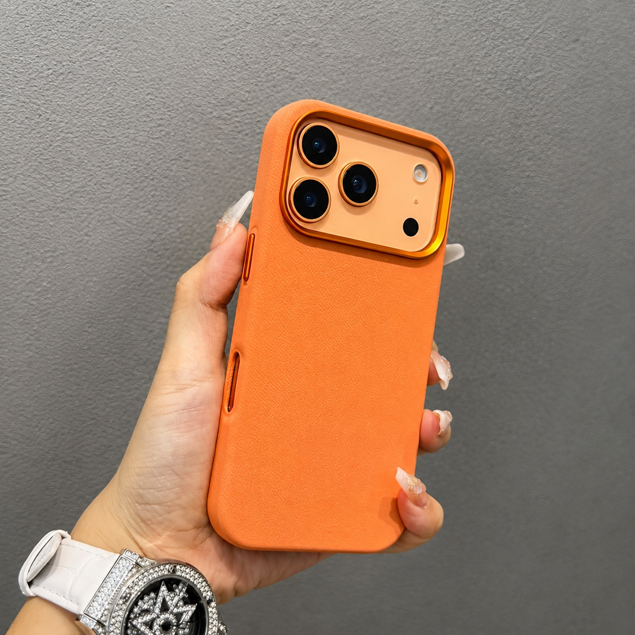 Premium iPhone Case MagSafe Compatible Camera Lens Protection Shockproof Cover Fiber Leather Magnetic Wireless Charging Anti Fingerprint Slim Design