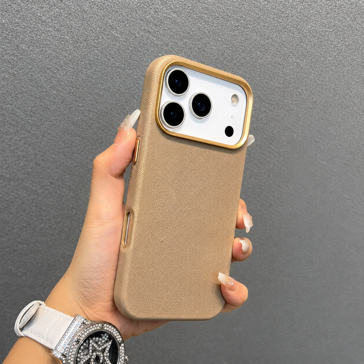 Premium iPhone Case MagSafe Compatible Camera Lens Protection Shockproof Cover Fiber Leather Magnetic Wireless Charging Anti Fingerprint Slim Design