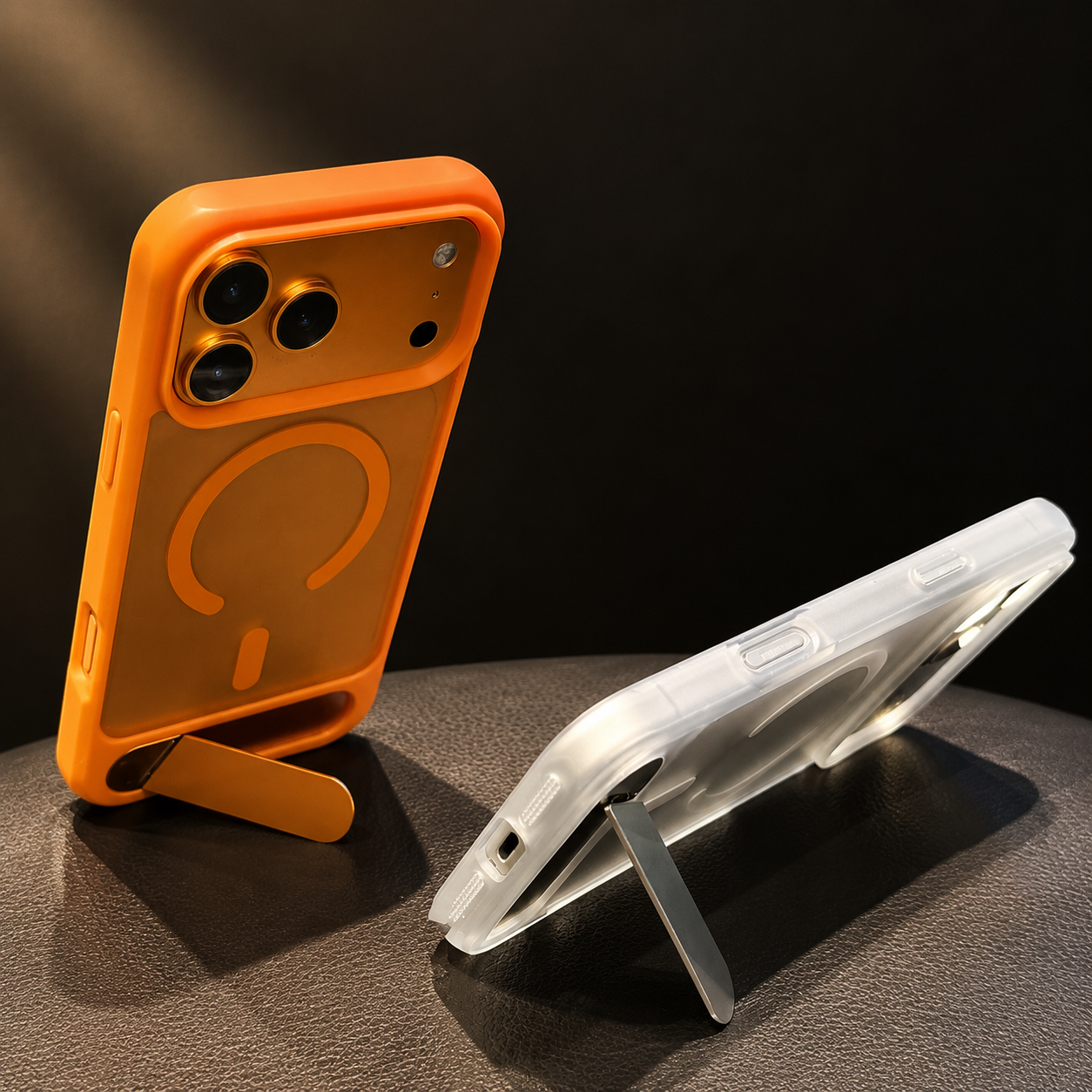 Premium iPhone Case MagSafe Compatible Camera Lens Protection Shockproof Cover Foldable Stand Holder Magnetic Wireless Charging Anti Fingerprint Design