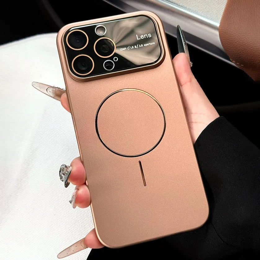 Premium iPhone Case MagSafe Compatible Camera Lens Protection Shockproof Cover Matte Magnetic PC Design Anti Fingerprint Dustproof Non Slip Protection