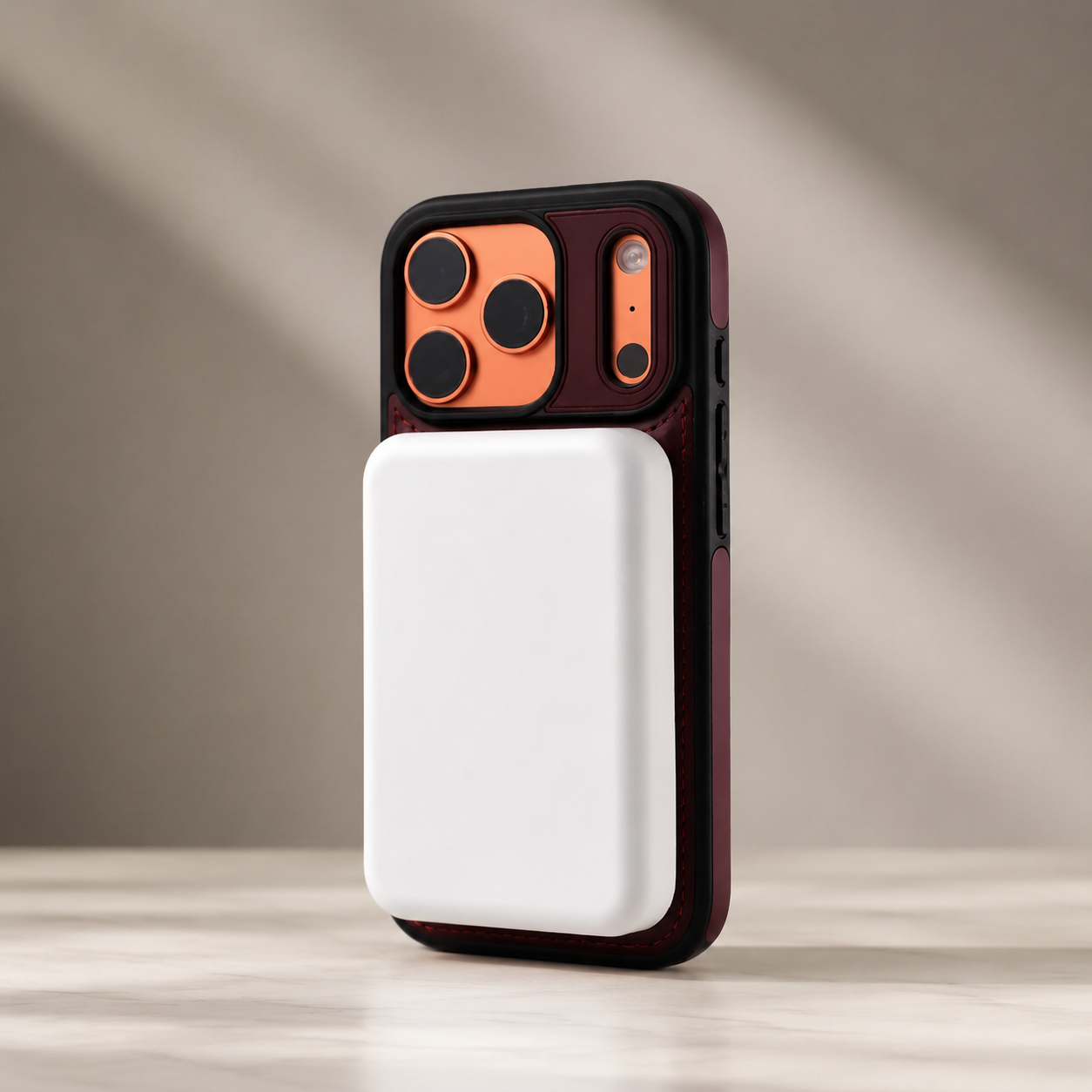 Premium iPhone Case MagSafe Compatible Camera Lens Protection Shockproof Cover Retro Leather Magnetic Wireless Charging Invisible Kickstand Design