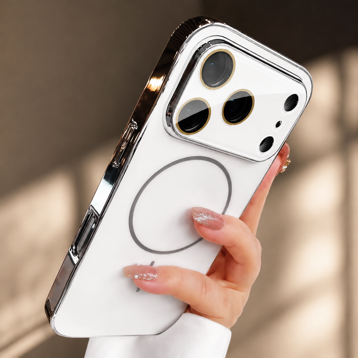 Premium iPhone Case MagSafe Compatible Camera Lens Protection Shockproof Hard PC Cover Tempered Glass Guard Anti Fingerprint Wireless Charging Design
